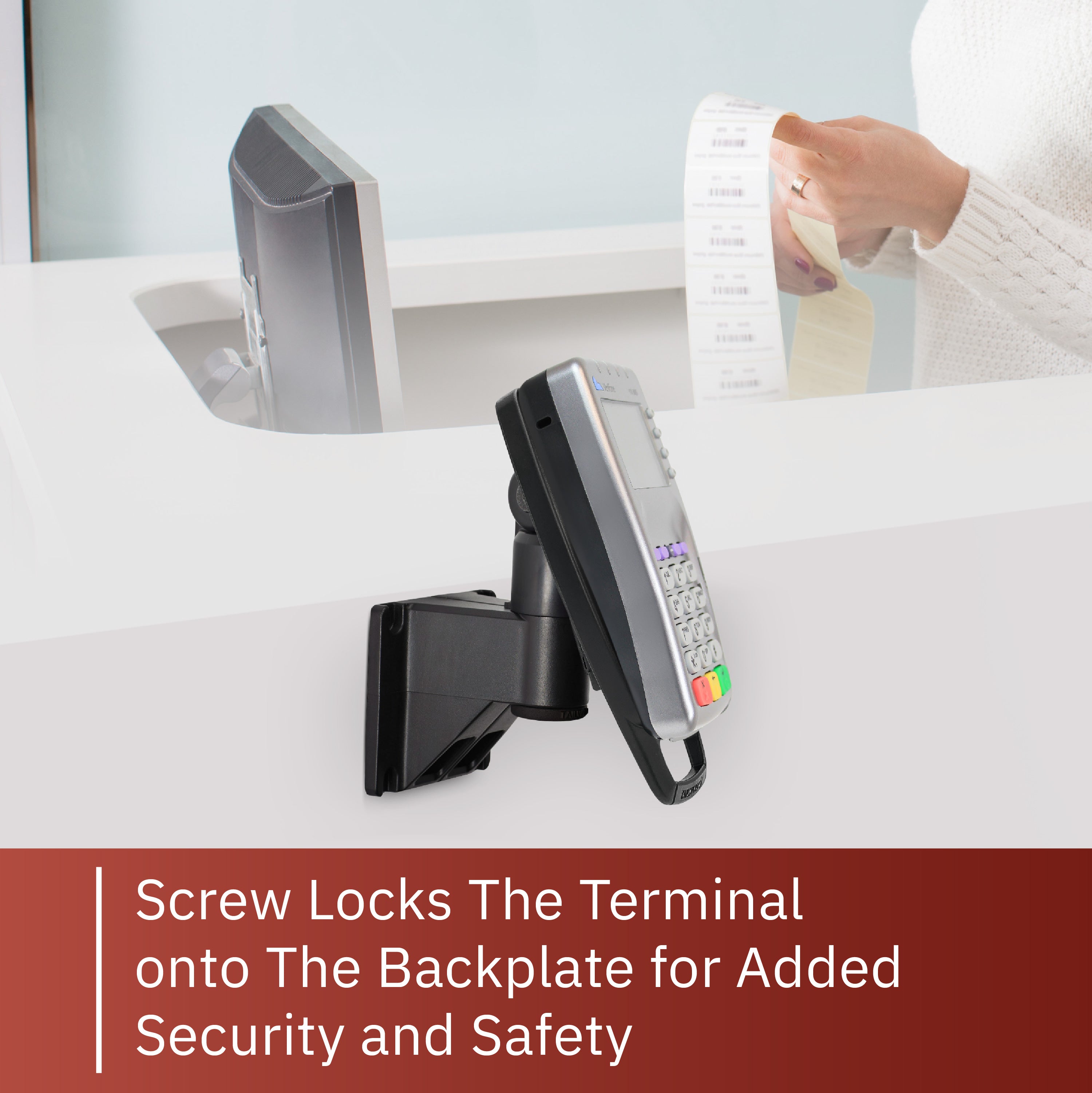 Verifone Vx805 7" Wall Mount Terminal Stand - DCCSUPPLY.COM