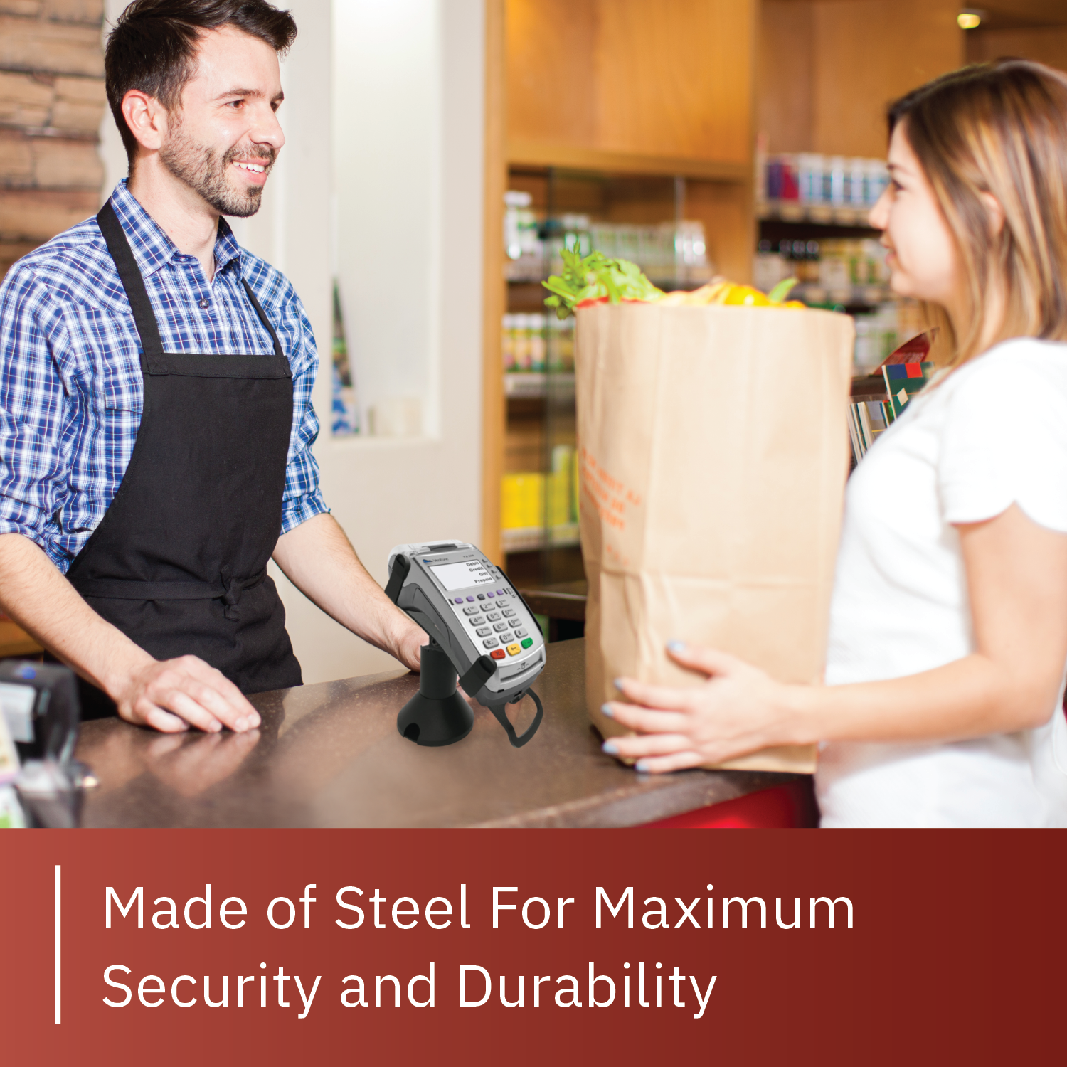 Verifone Vx520 Low Profile Swivel and Tilt Metal Stand - DCCSUPPLY.COM