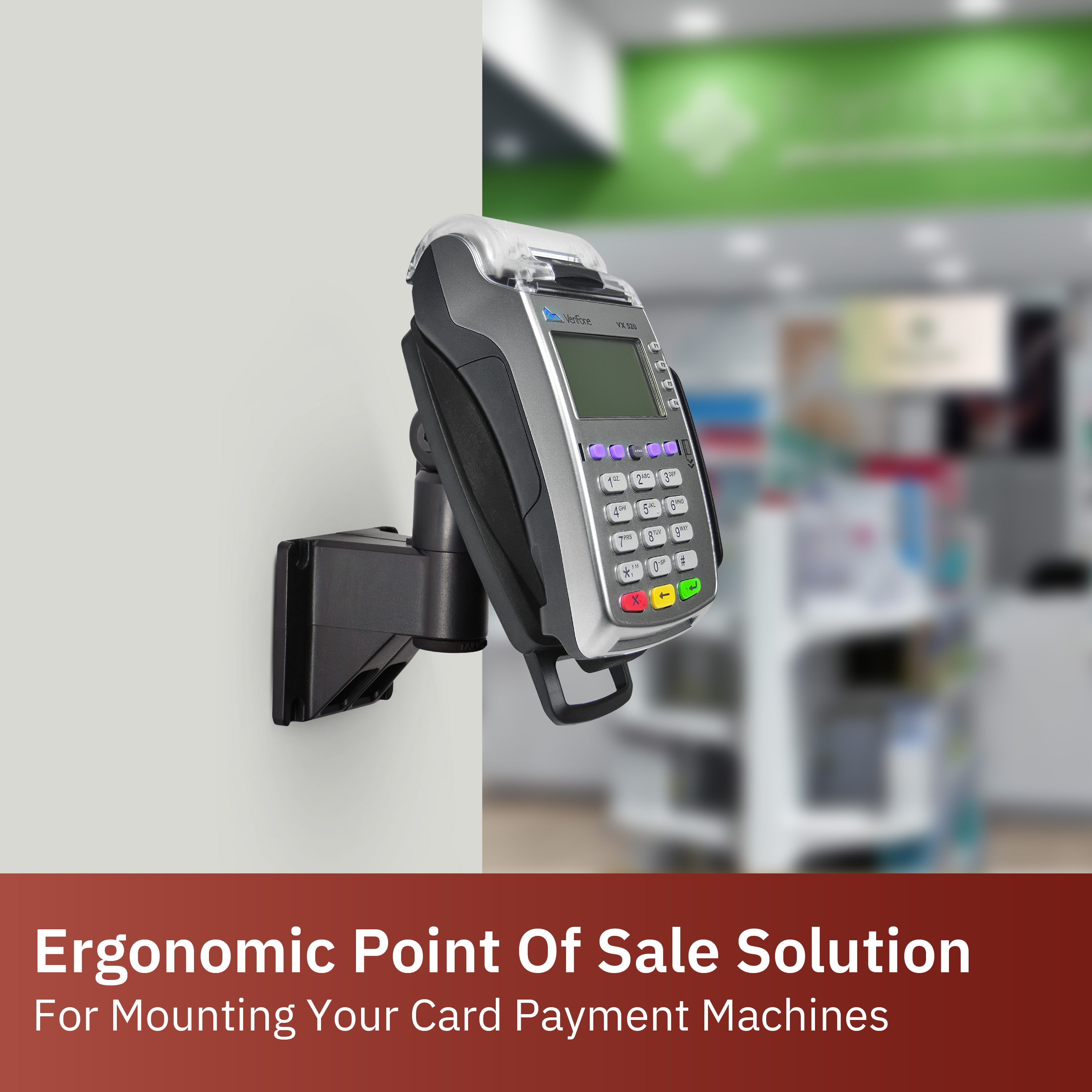 Verifone Vx520 EMV 7" Wall Mount Terminal Stand - DCCSUPPLY.COM