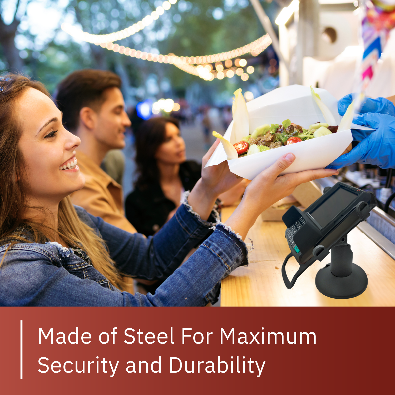 Dejavoo Z3/Z6 Low Profile Swivel and Tilt Black Metal Stand - DCCSUPPLY.COM