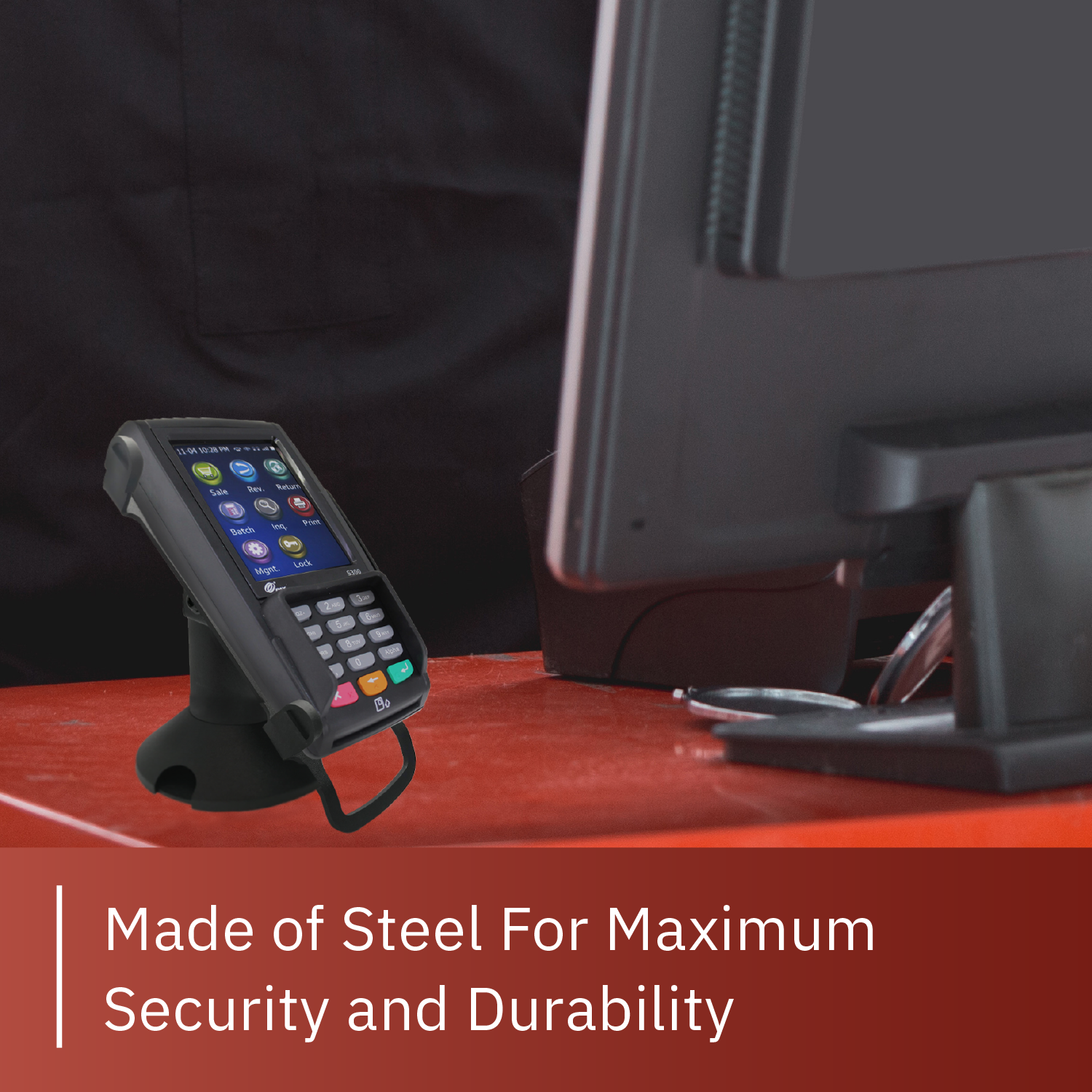 PAX S300/SP30 Low Profile Swivel and Tilt Metal Stand - DCCSUPPLY.COM