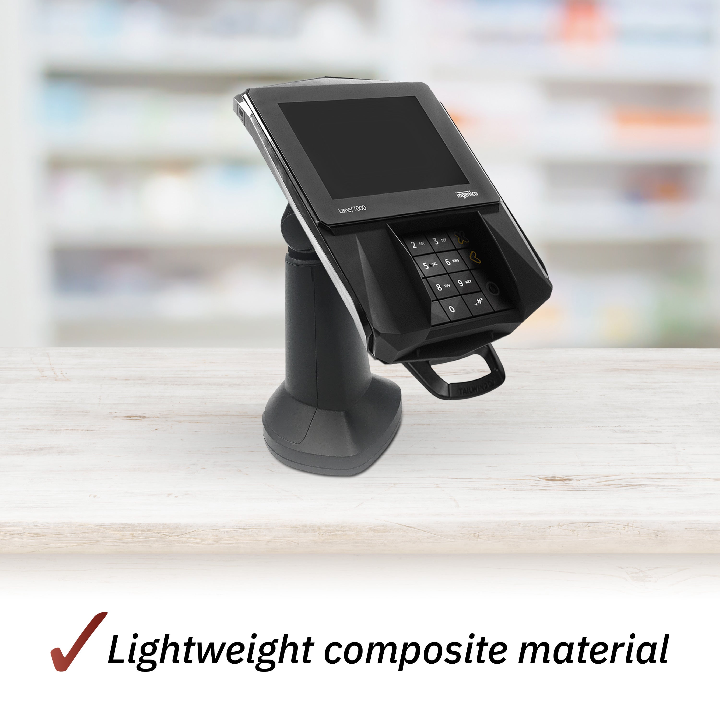 Ingenico Lane/3000/7000/8000 7" Pole Mount Terminal Stand - DCCSUPPLY.COM