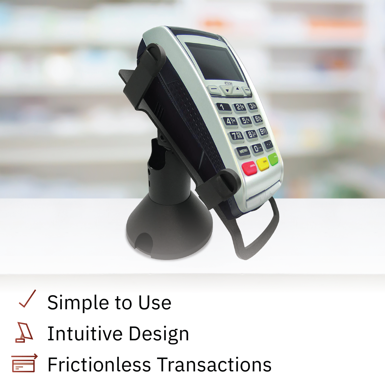 Ingenico ICT 220/250 Low Profile Swivel and Tilt Metal Stand - DCCSUPPLY.COM