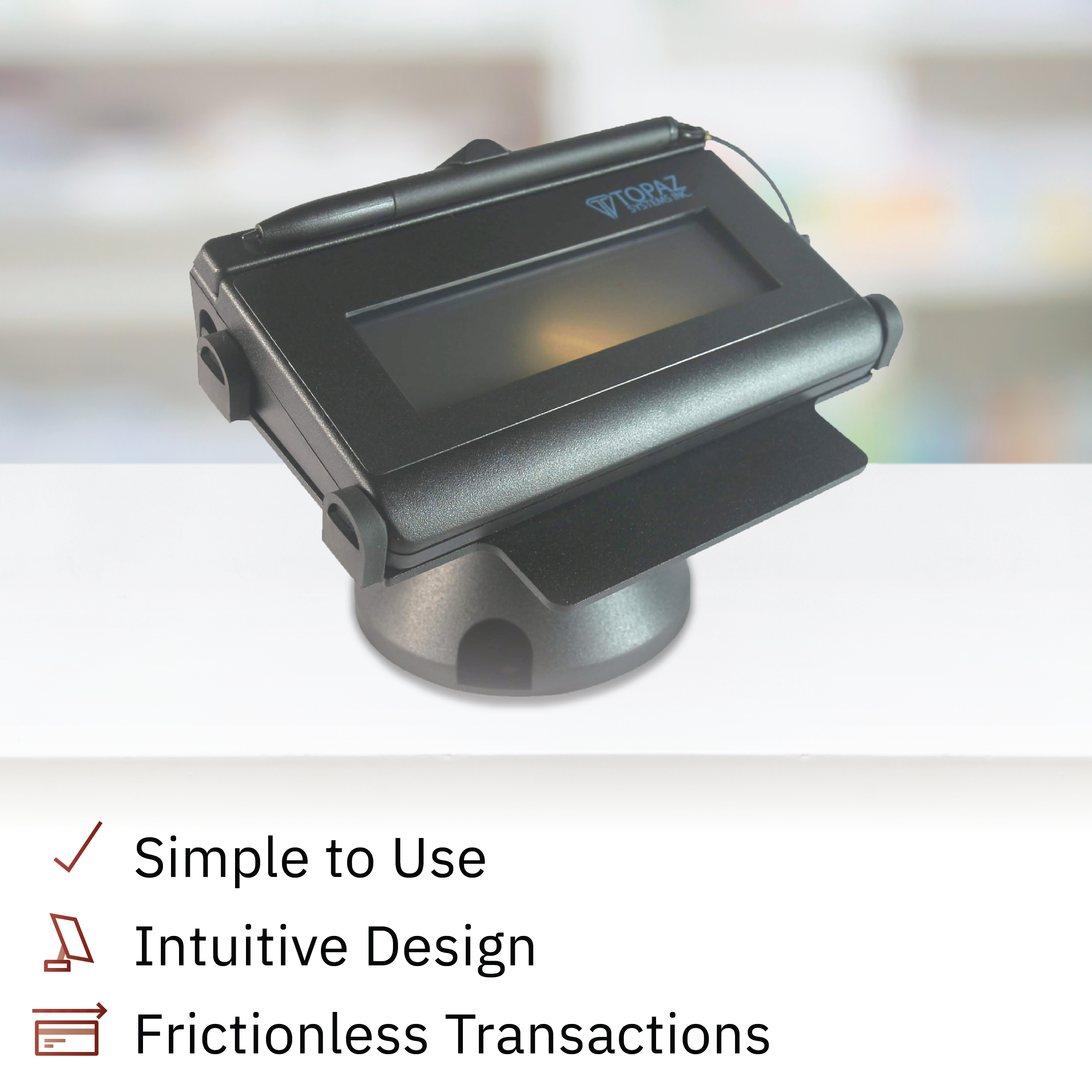 Topaz Signature Pad Low Profile Swivel and Tilt Metal Stand - DCCSUPPLY.COM