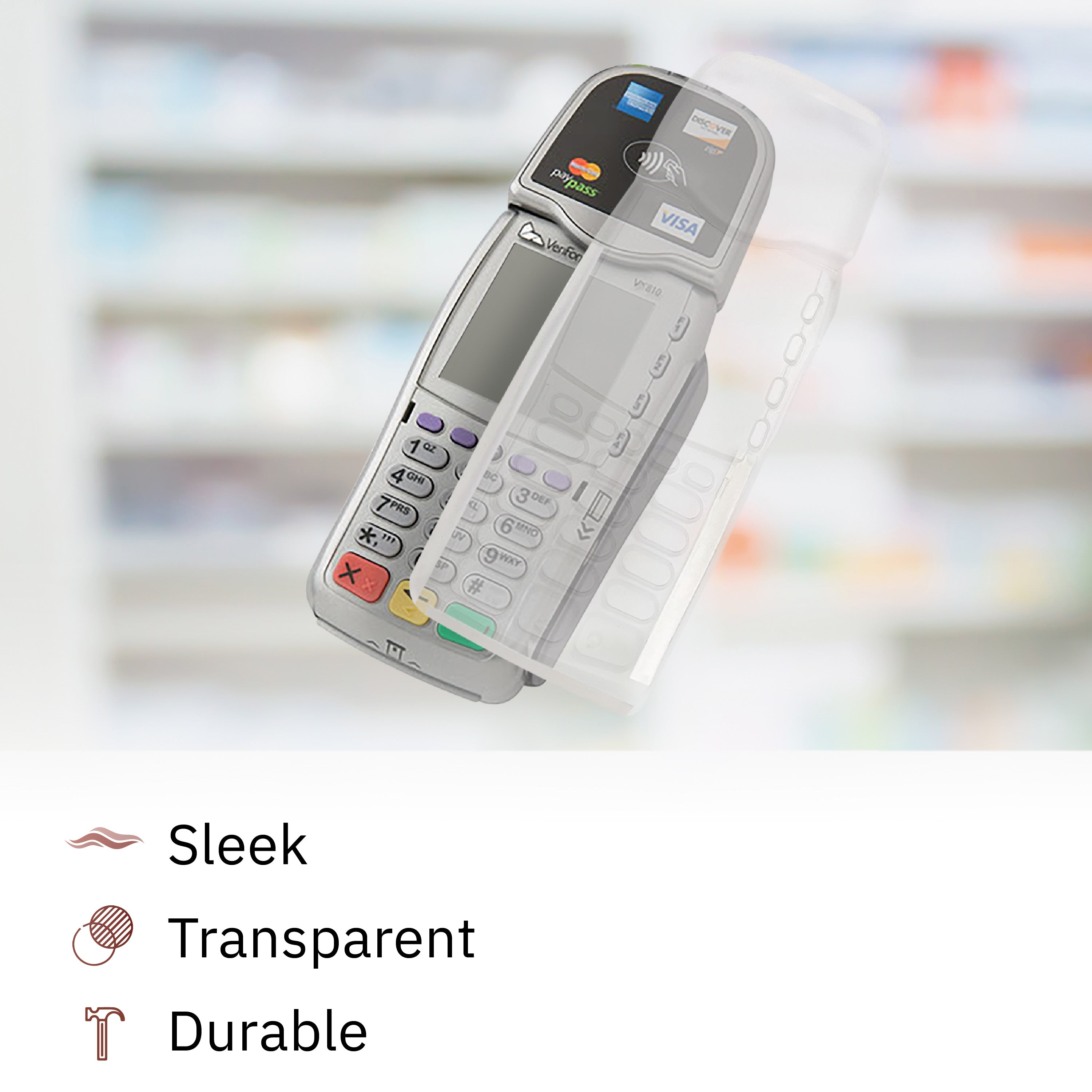 Verifone Vx810 w/NFC Full Device Protective Cover - DCCSUPPLY.COM