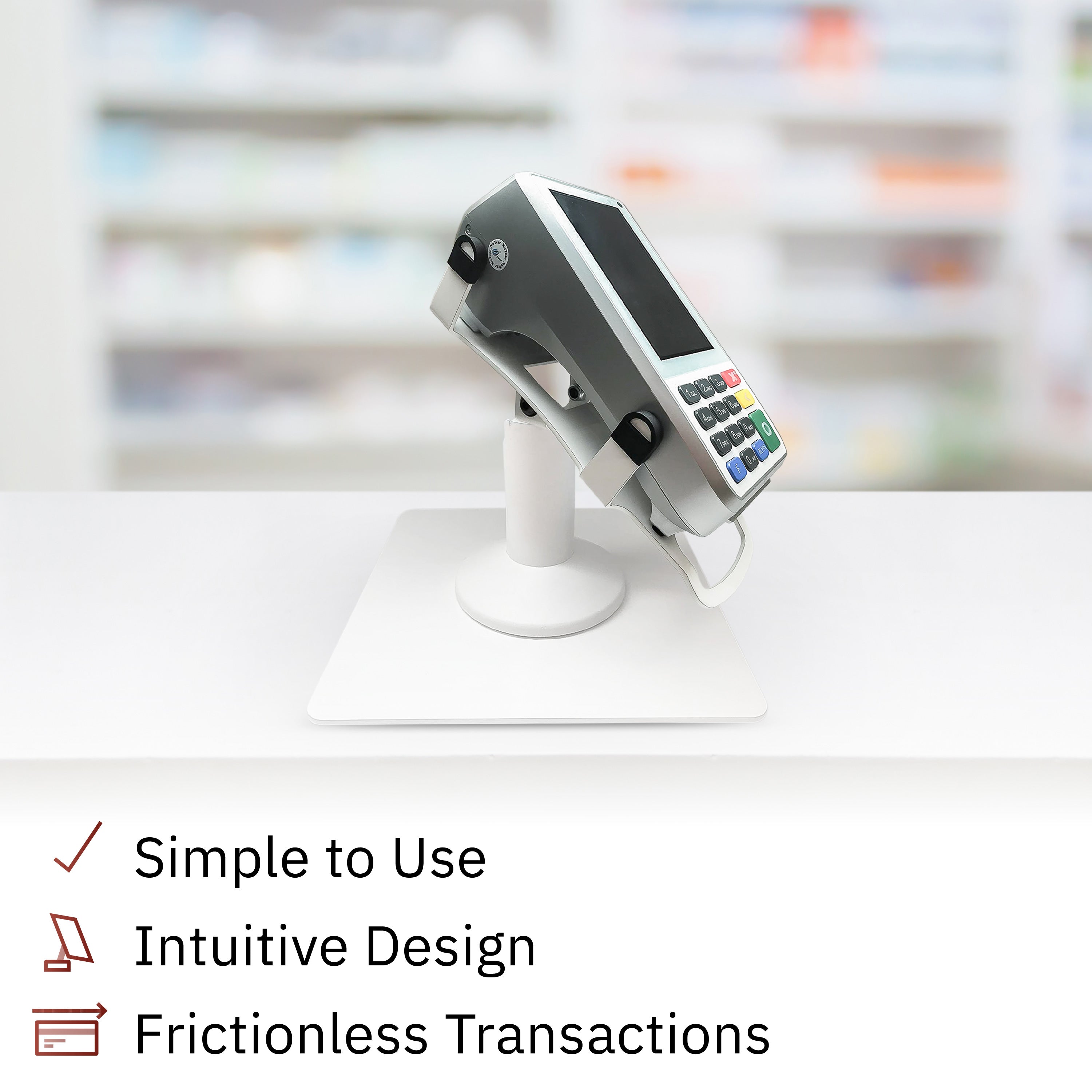 PAX A80 Low Profile Swivel and Tilt Freestanding Metal Stand with Square Plate - DCCSUPPLY.COM