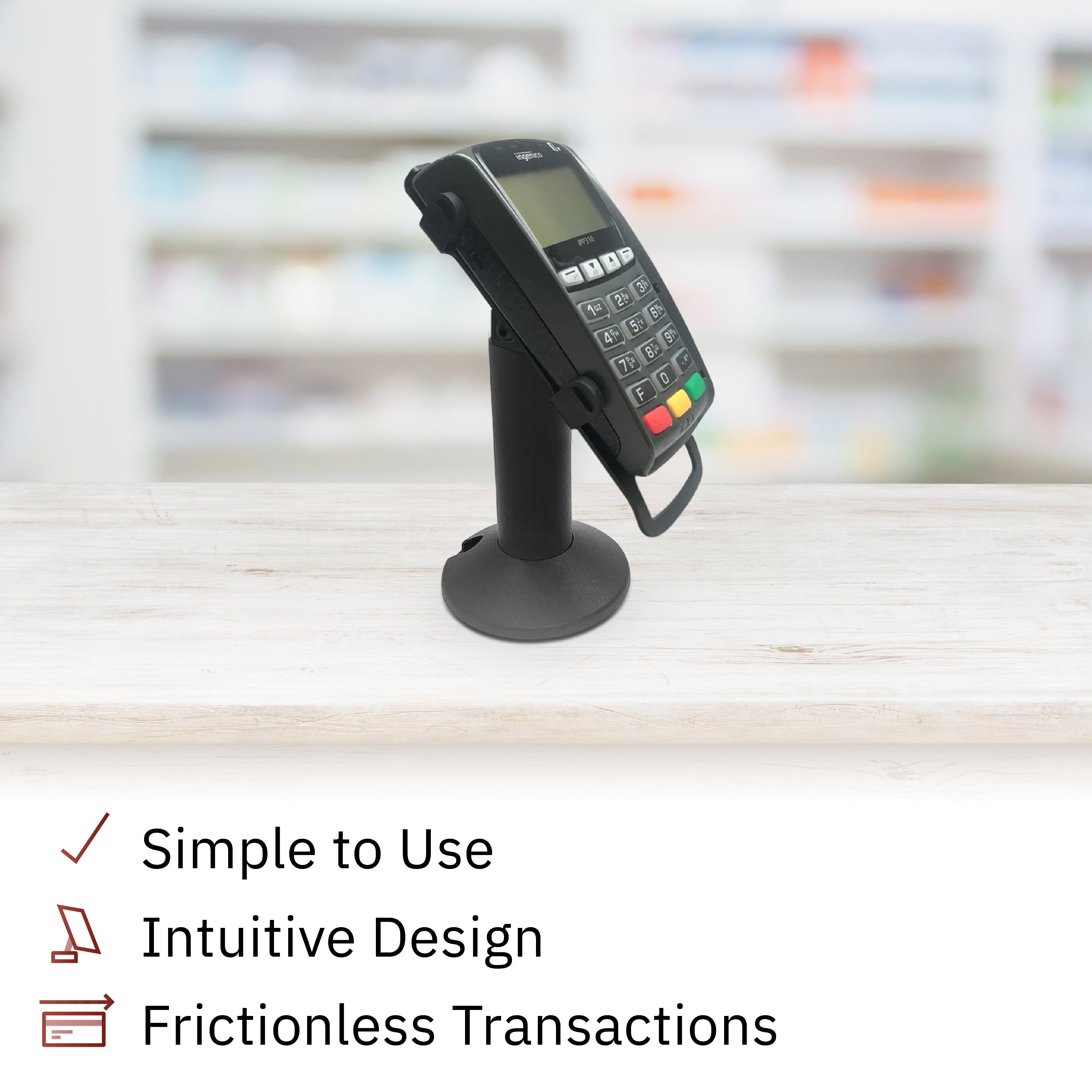 Ingenico IPP310/315/320/350 Swivel and Tilt Stand w/Full Device Protective Cover - DCCSUPPLY.COM