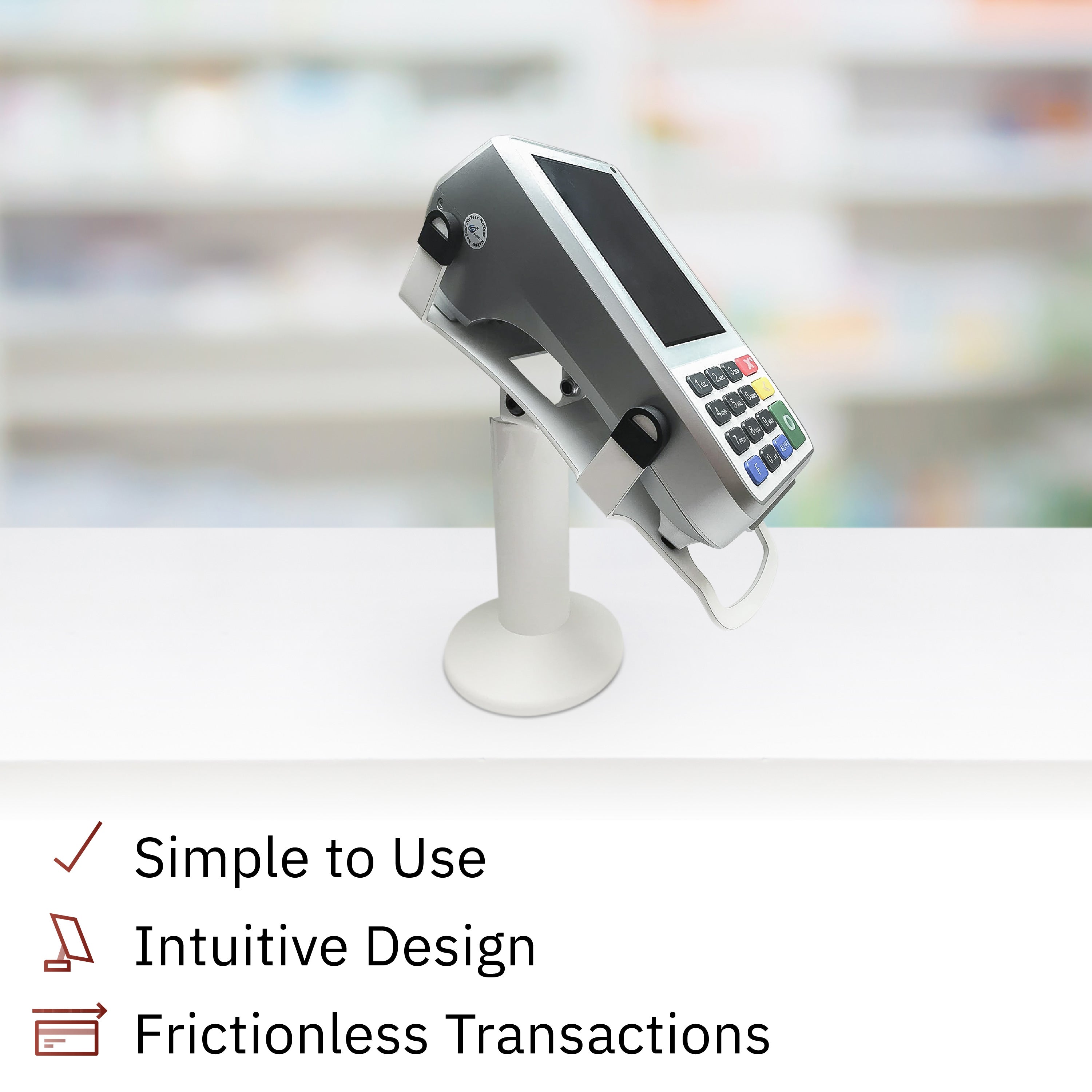 PAX A80 White Swivel and Tilt Stand - DCCSUPPLY.COM