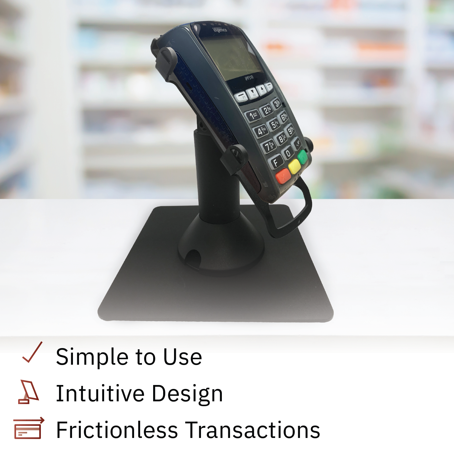 Ingenico IPP 310/315/320/350 Freestanding Swivel and Tilt Metal Stand - DCCSUPPLY.COM