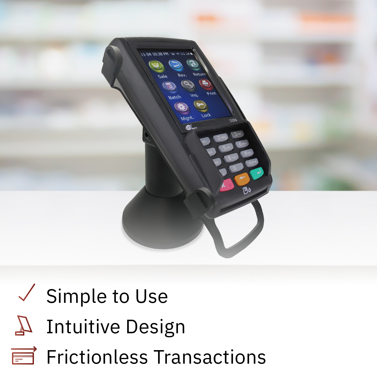 PAX S300/SP30 Low Profile Swivel and Tilt Metal Stand - DCCSUPPLY.COM