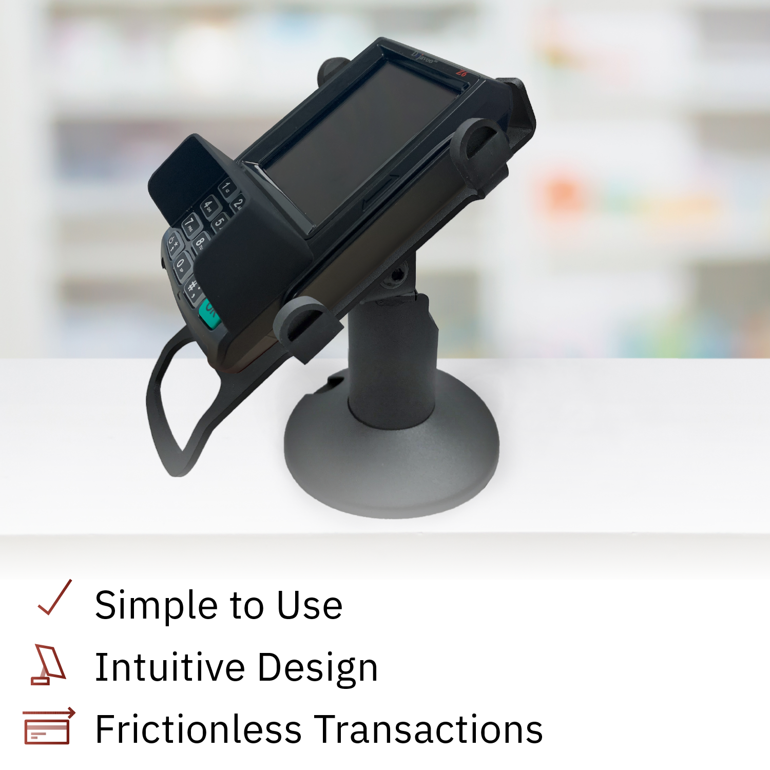 Dejavoo Z3/Z6 Low Profile Swivel and Tilt Black Metal Stand - DCCSUPPLY.COM