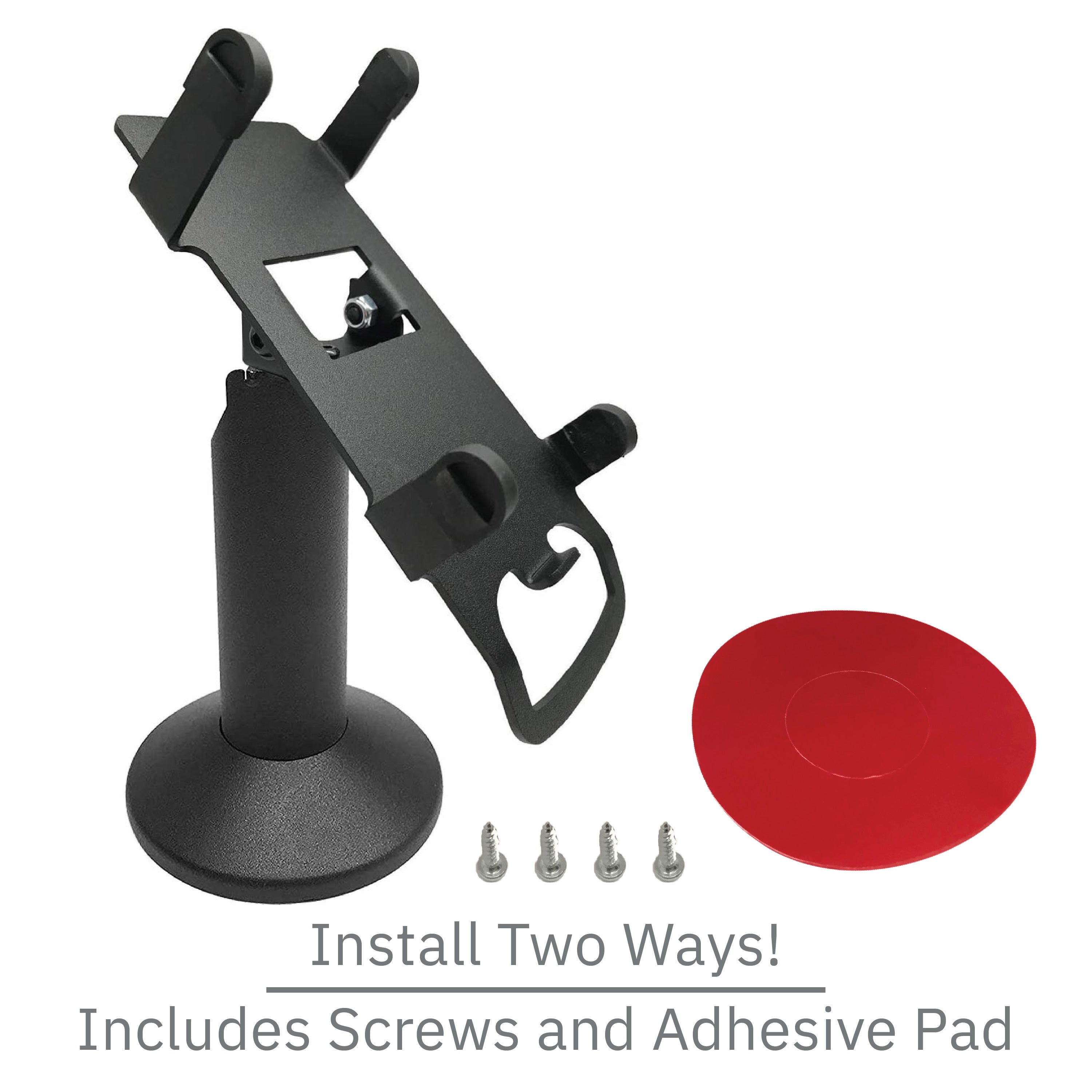 Ingenico ICT220/250 Swivel and Tilt Terminal Stand with Device to Stand Security Tether Lock, Two Keys 8" (Black) - DCCSUPPLY.COM