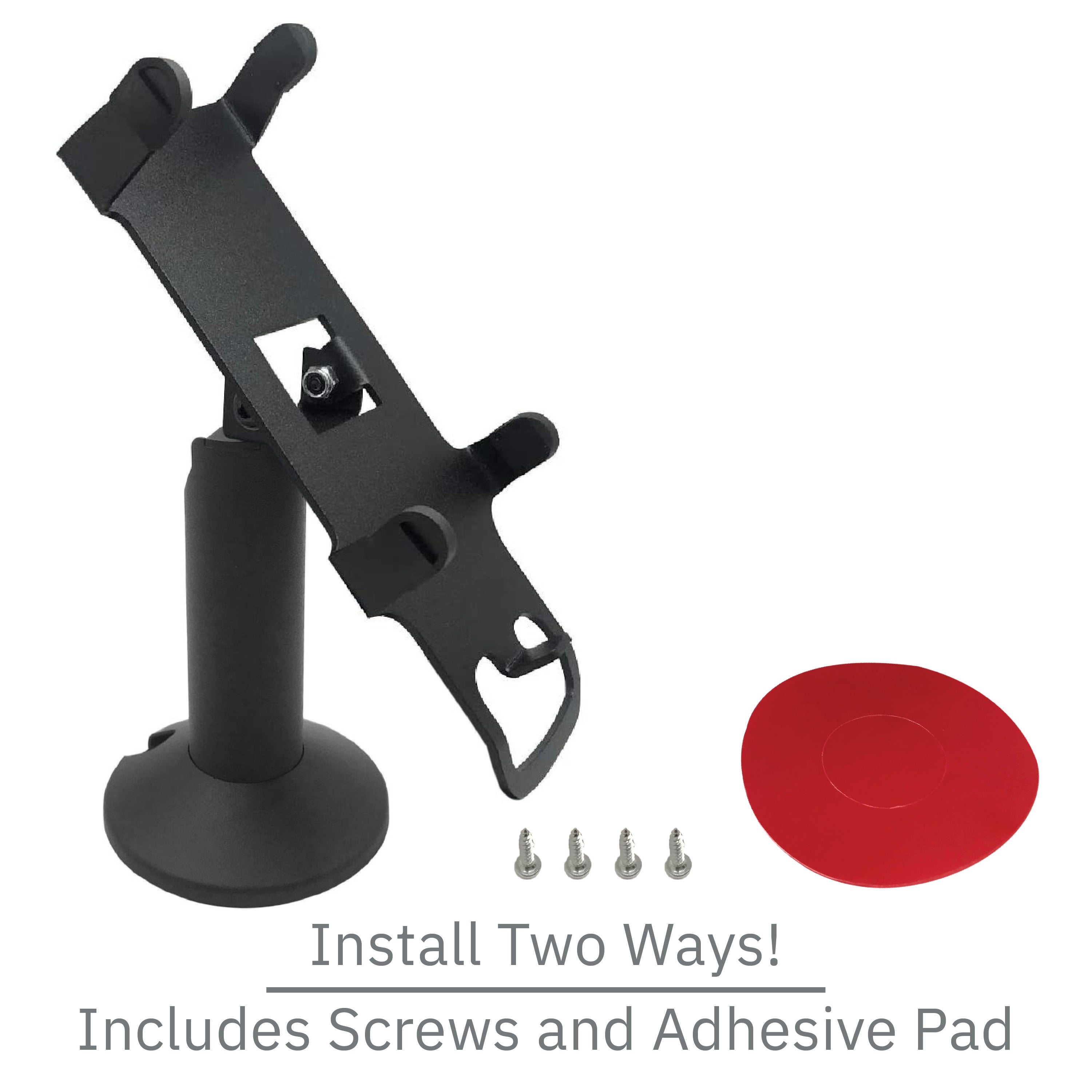 PAX S80 Swivel and Tilt Terminal Stand and Device to Stand Security Tether Lock, Two Keys 8" (Black) - DCCSUPPLY.COM