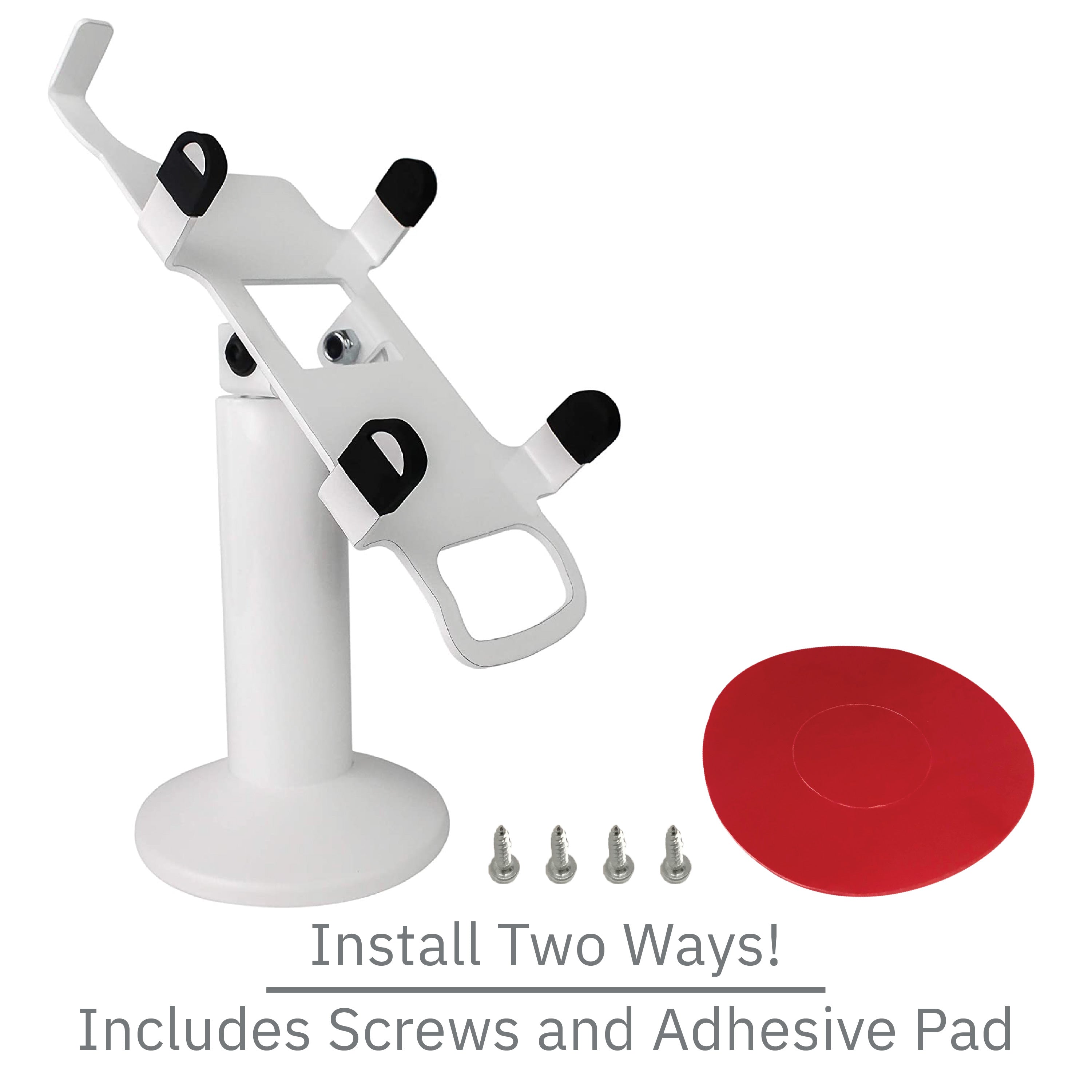 PAX A920 Swivel and Tilt Terminal Stand with Device to Stand Security Tether Lock, Two Keys 8" (Black) - DCCSUPPLY.COM