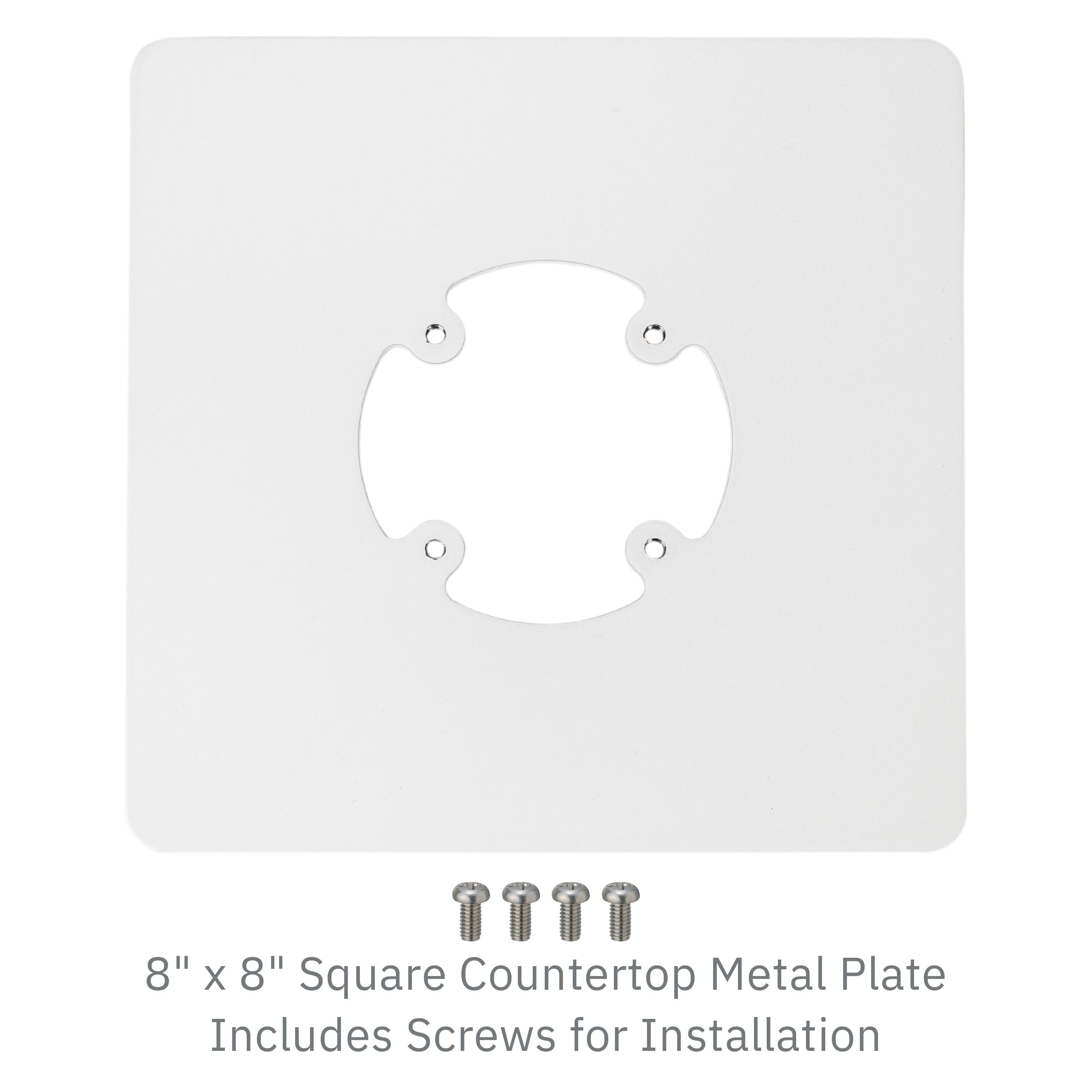 Freestanding White Square Base Plate
