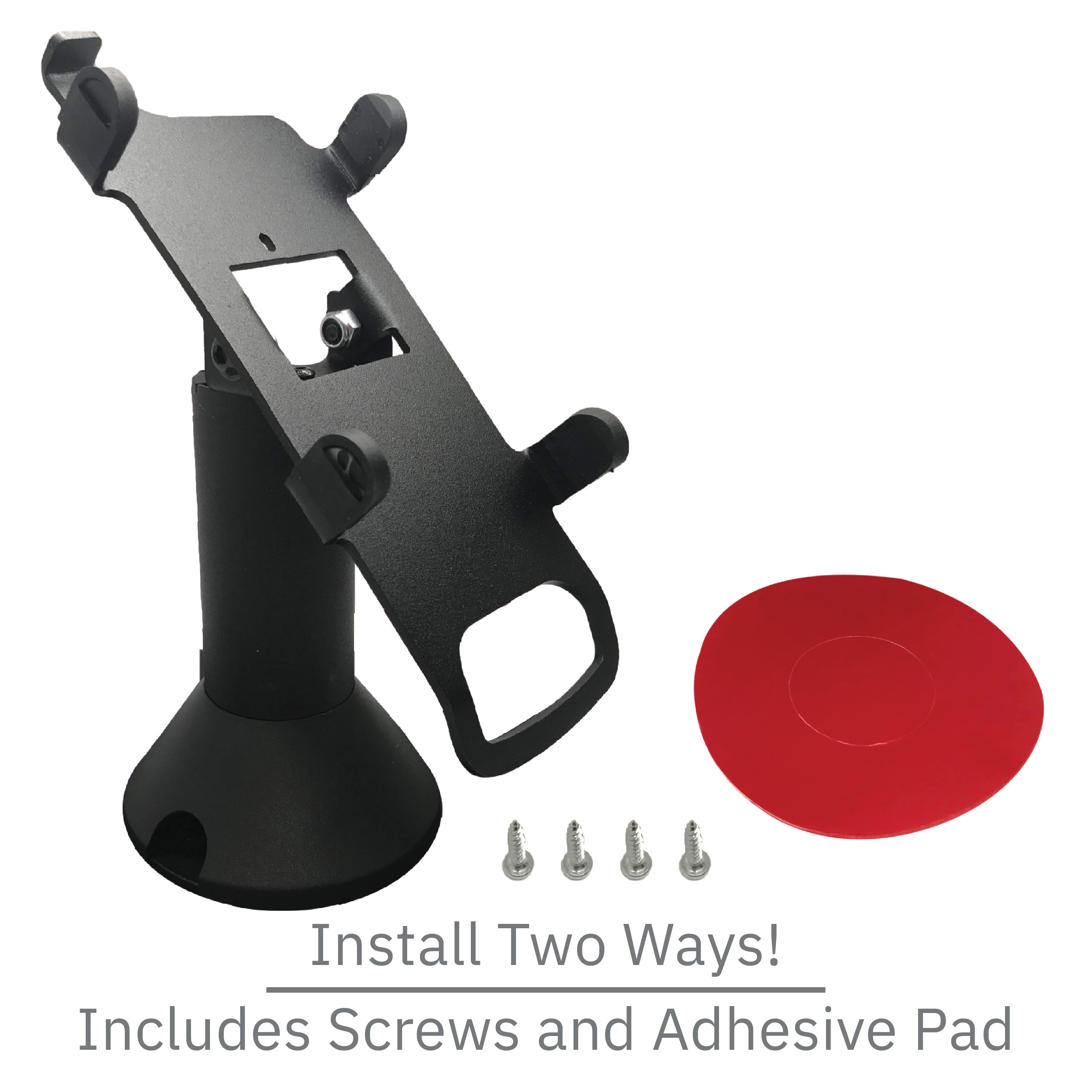Ingenico IPP310/315/320/350 Swivel and Tilt Terminal Stand with Device to Stand Security Tether Lock, Two Keys 8" (Black) - DCCSUPPLY.COM
