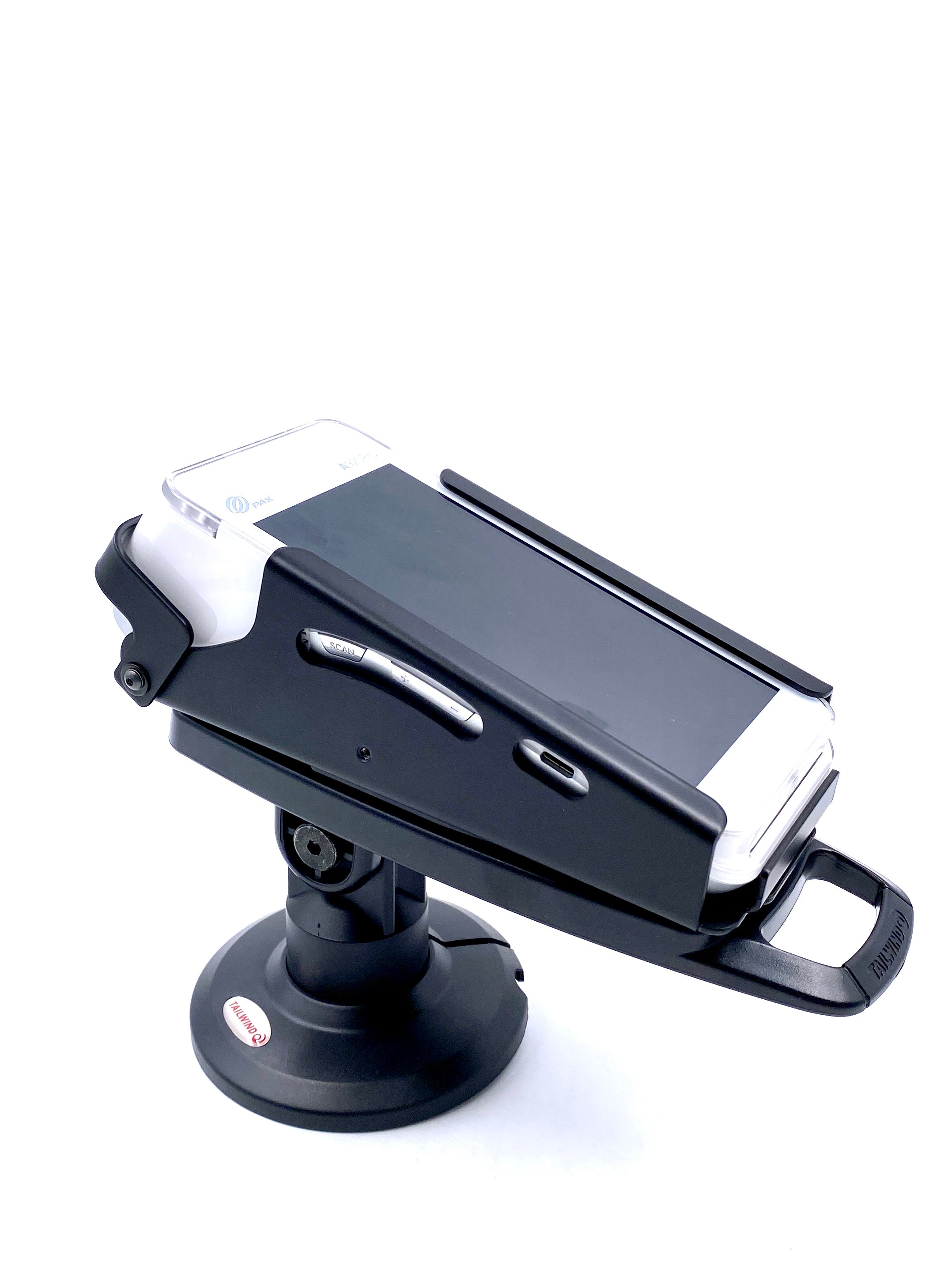 PAX A920 Pro 3" Compact Pole Mount Stand with Metal Plate