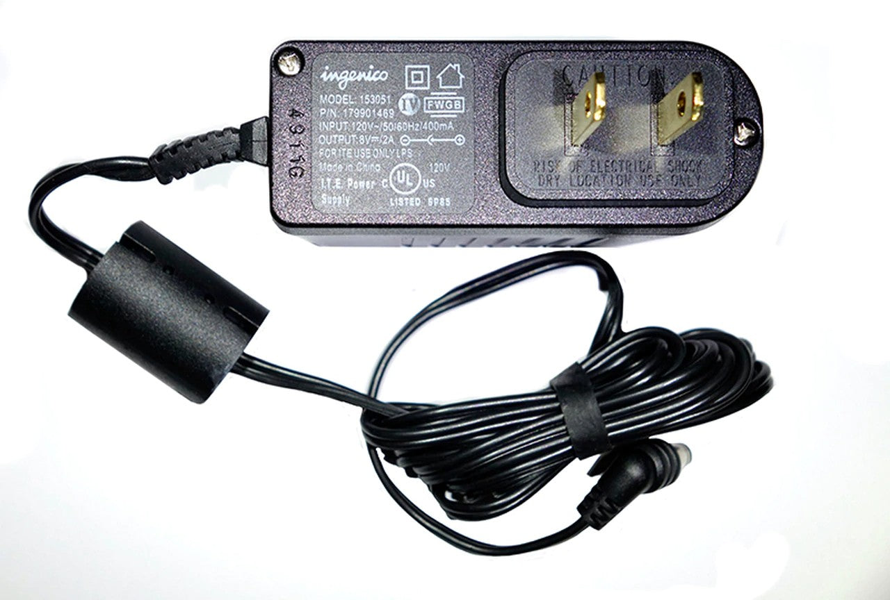 Ingenico 2M Ethernet Cable, IPP3XX and Lane/3000 Compatible (296114829AC) and Power Supply for iPP3XXX, 120V, AC/8V DC