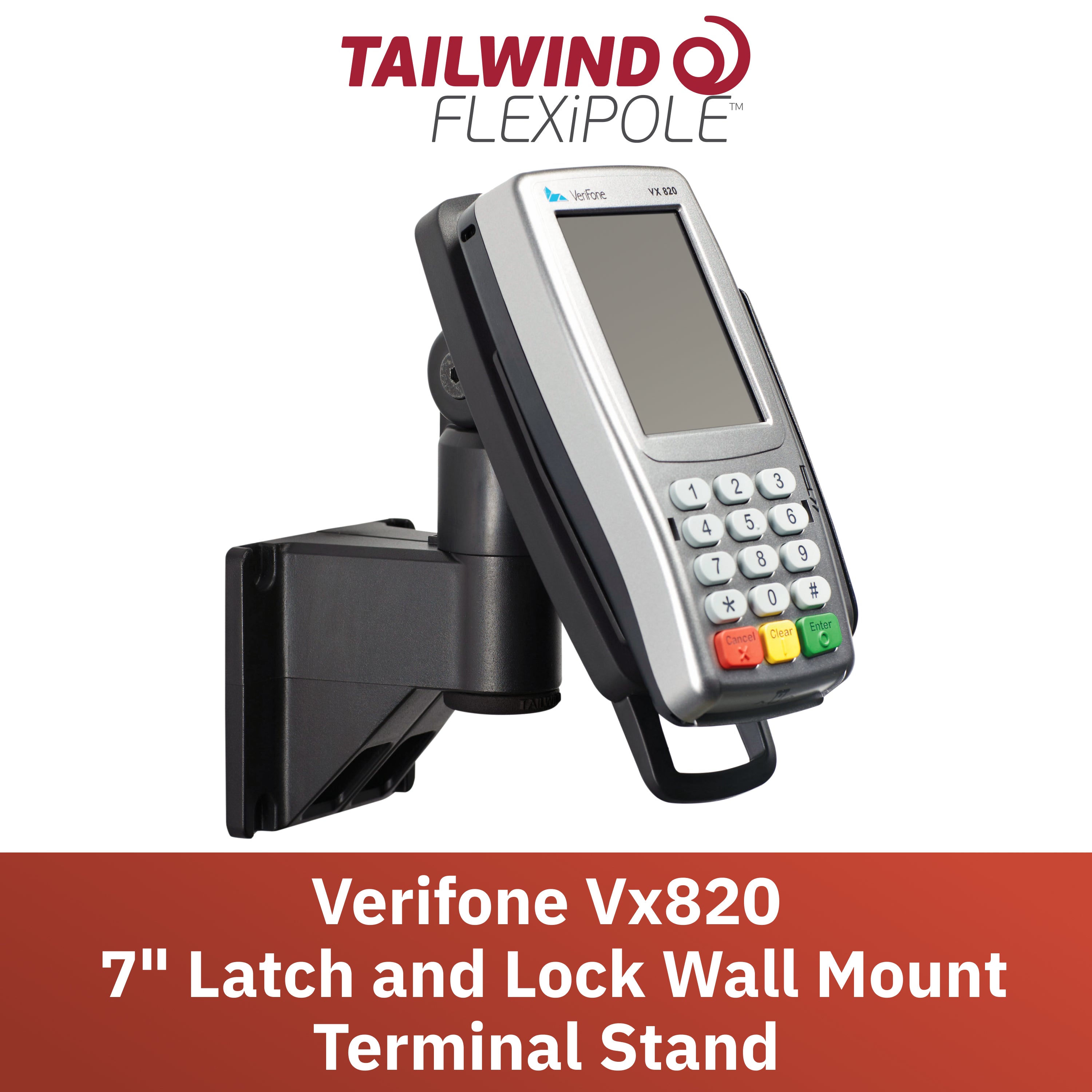 Verifone Vx820 Key Locking Wall Mount Terminal Stand - Discontinued