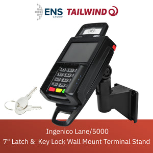 Ingenico Lane 5000 Key Locking Wall Mount Terminal Stand