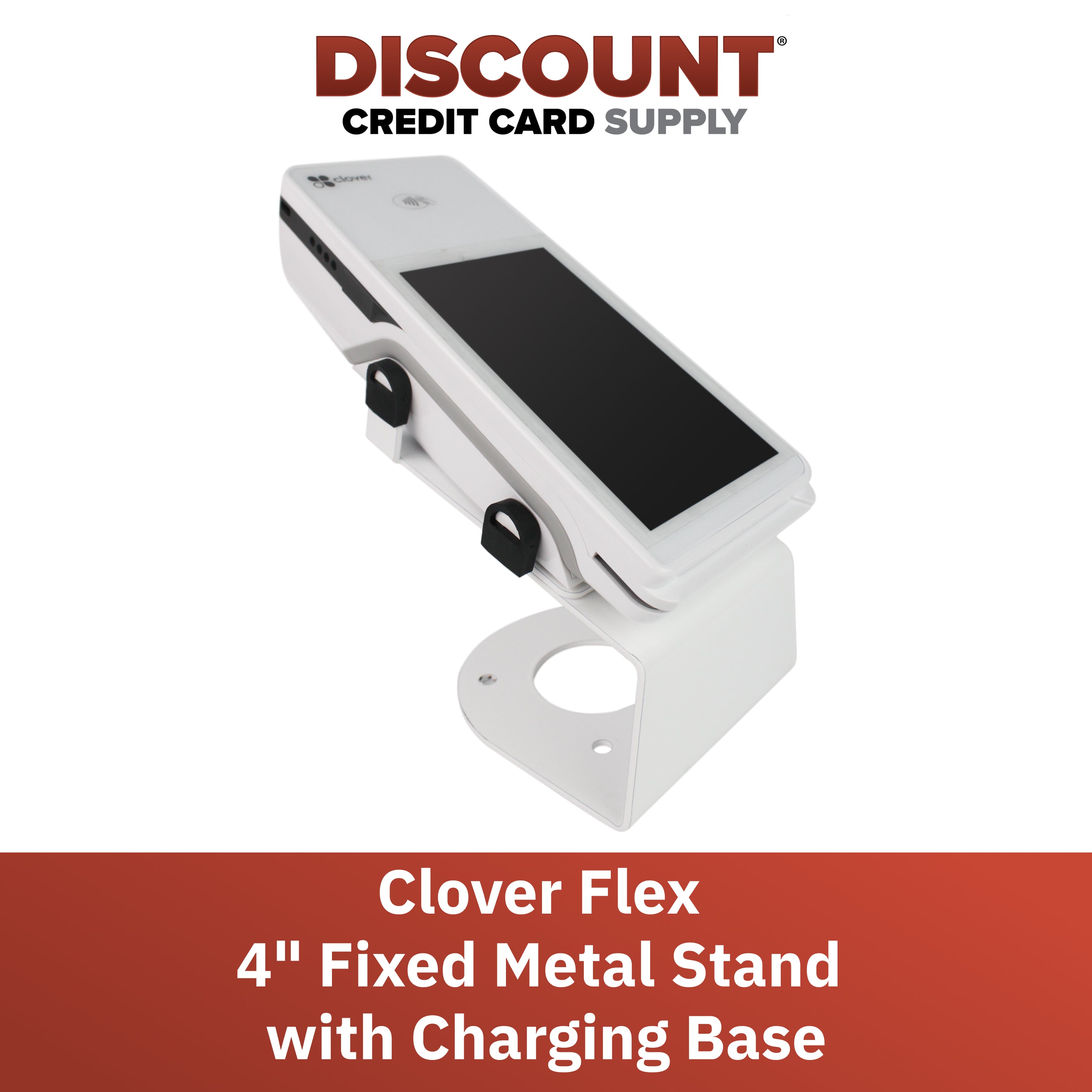 Clover Flex Charging Base with Fixed Stand (White) for C401U POS