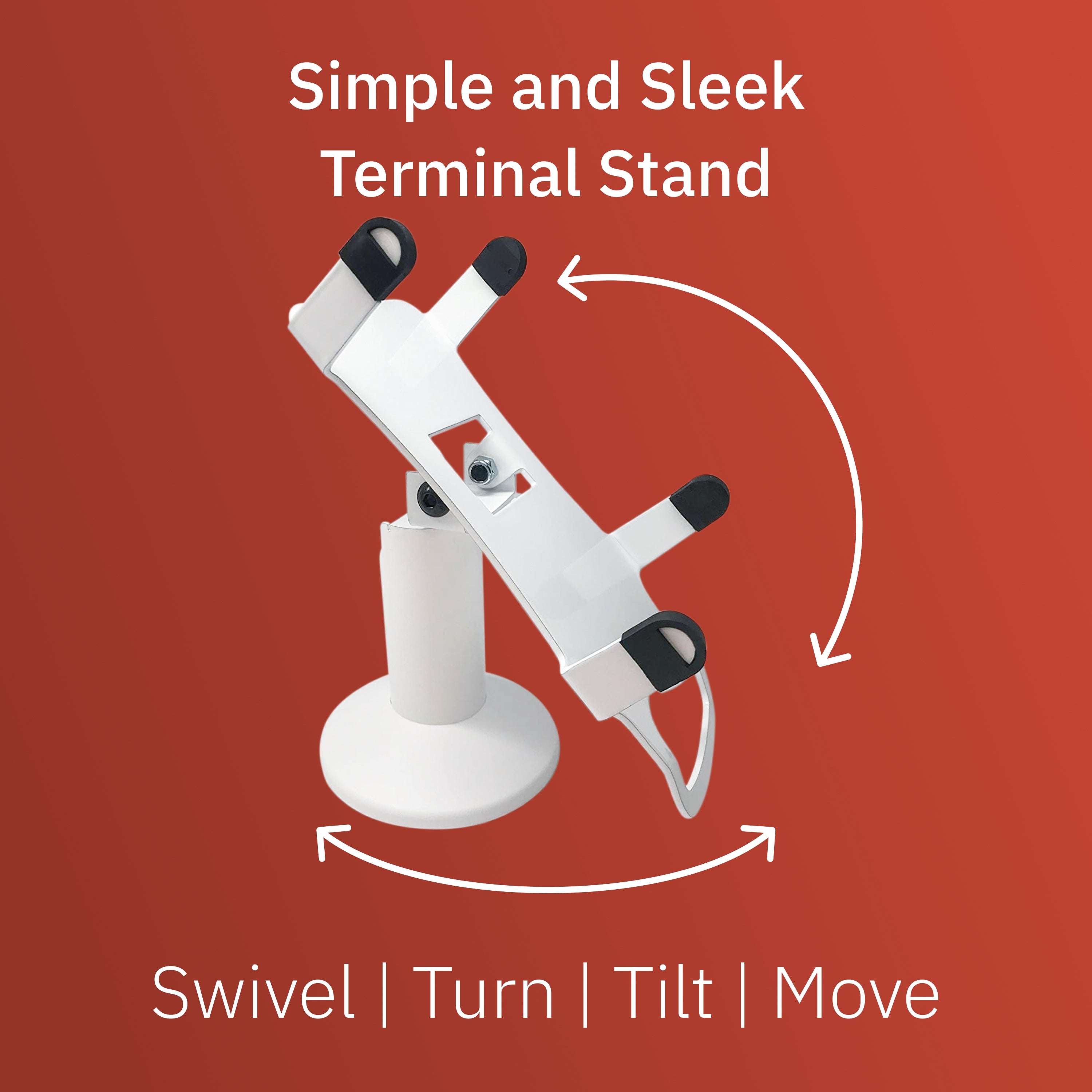 PAX A80 Low Freestanding Swivel Stand with Round Plate (White)