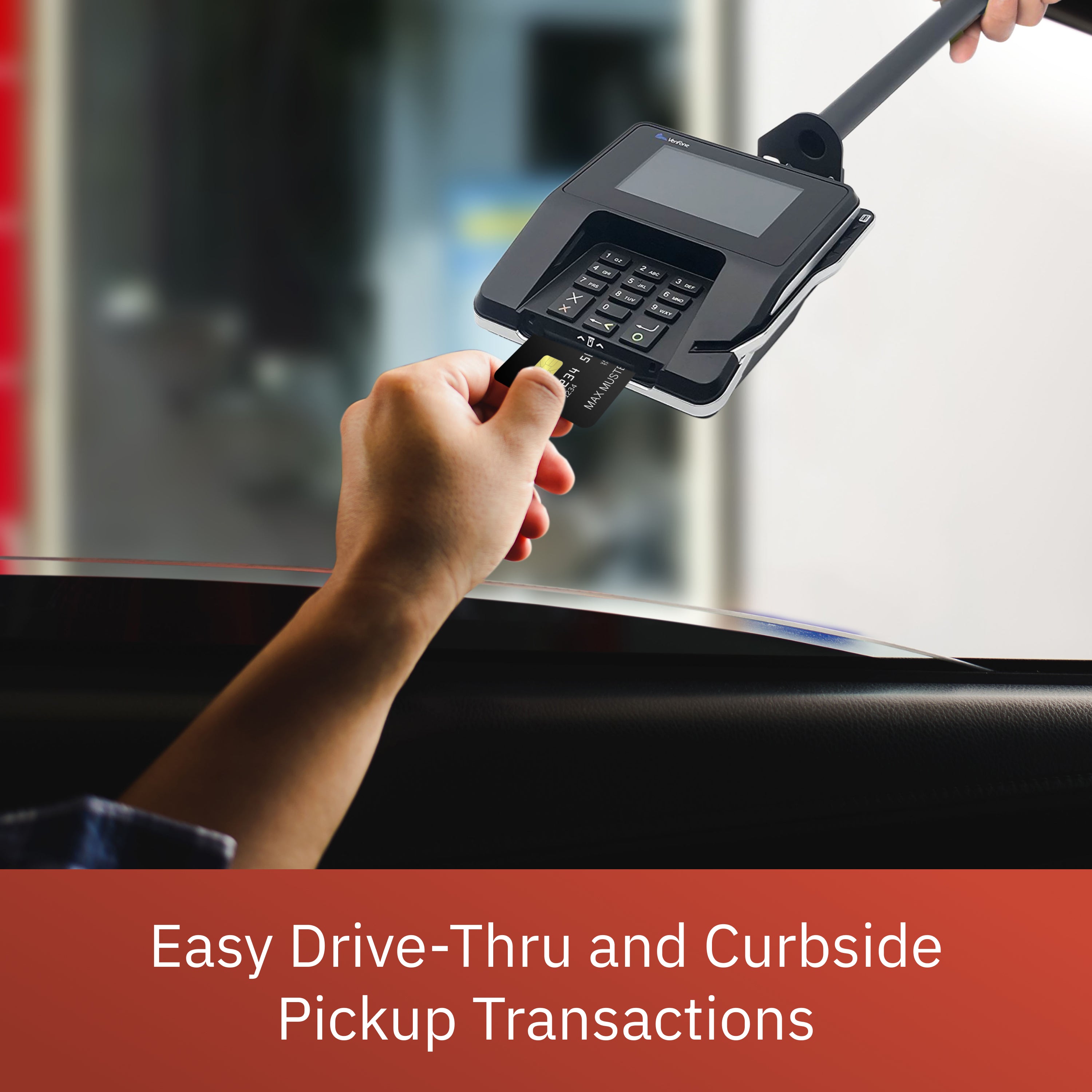 DCCStands Tilted Drive-Thru Extended 15" Handheld Bracket/Mount for Most Terminal Types