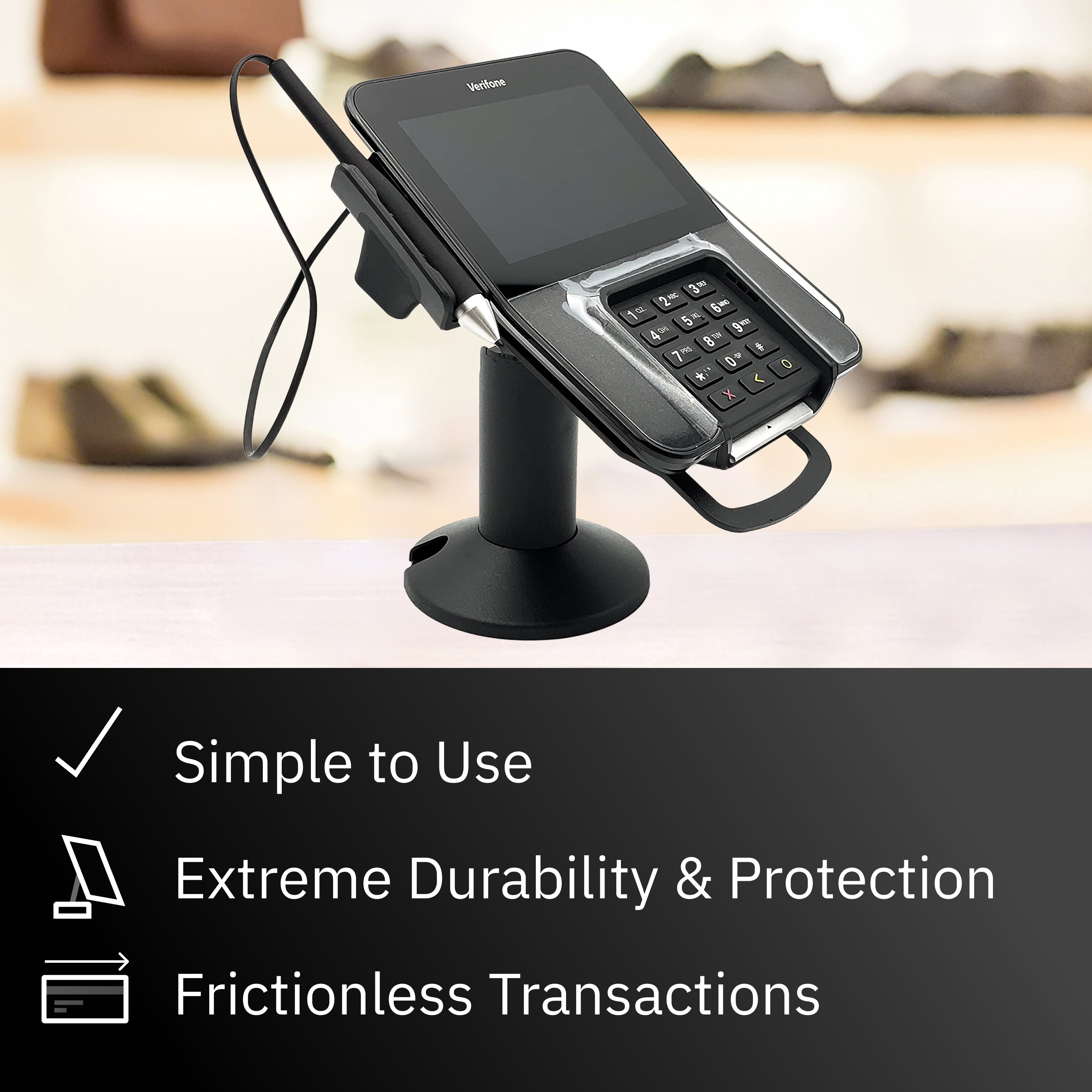 Verifone M400 / Verifone M440 Low Swivel and Tilt Stand