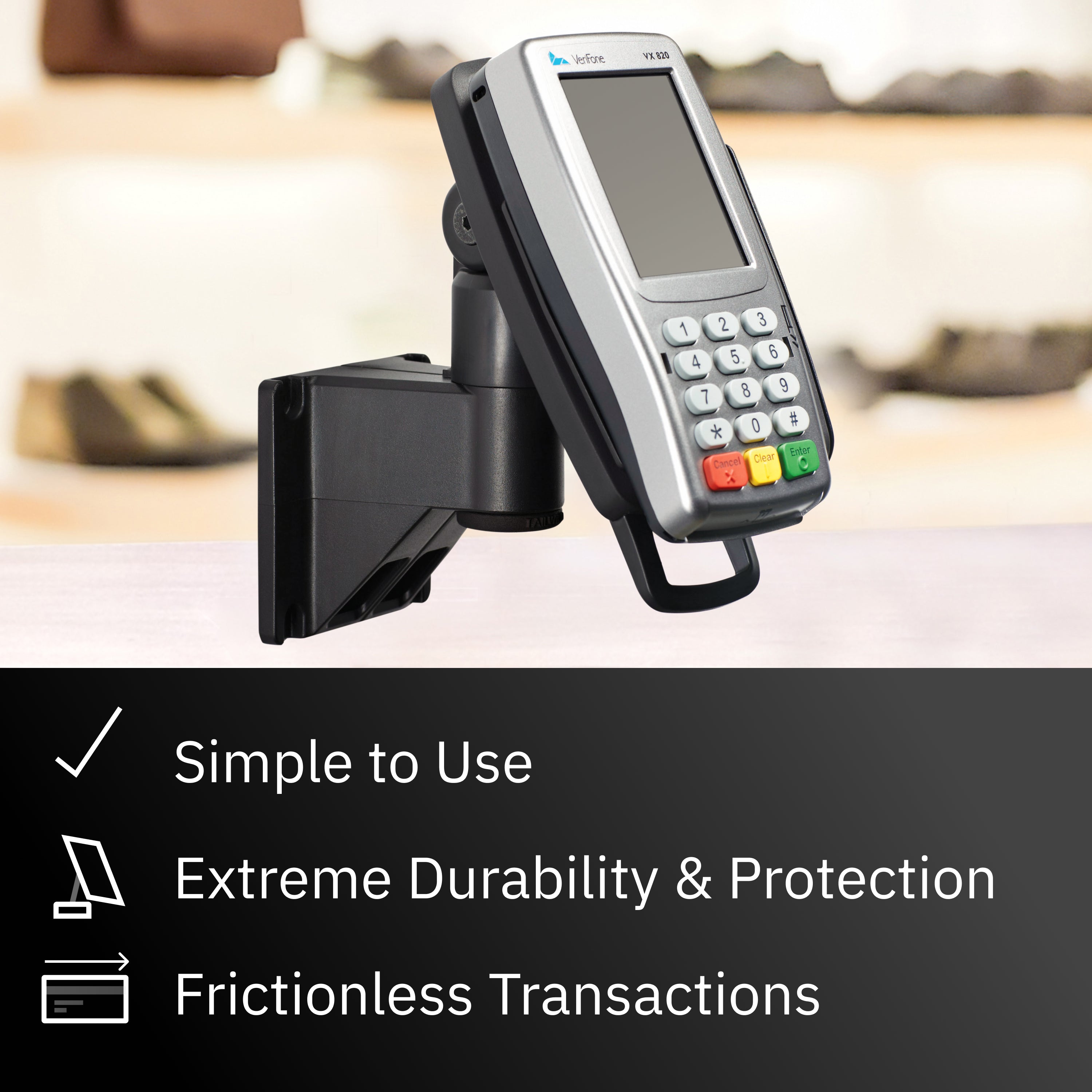 Verifone Vx820 Key Locking Wall Mount Terminal Stand - Discontinued