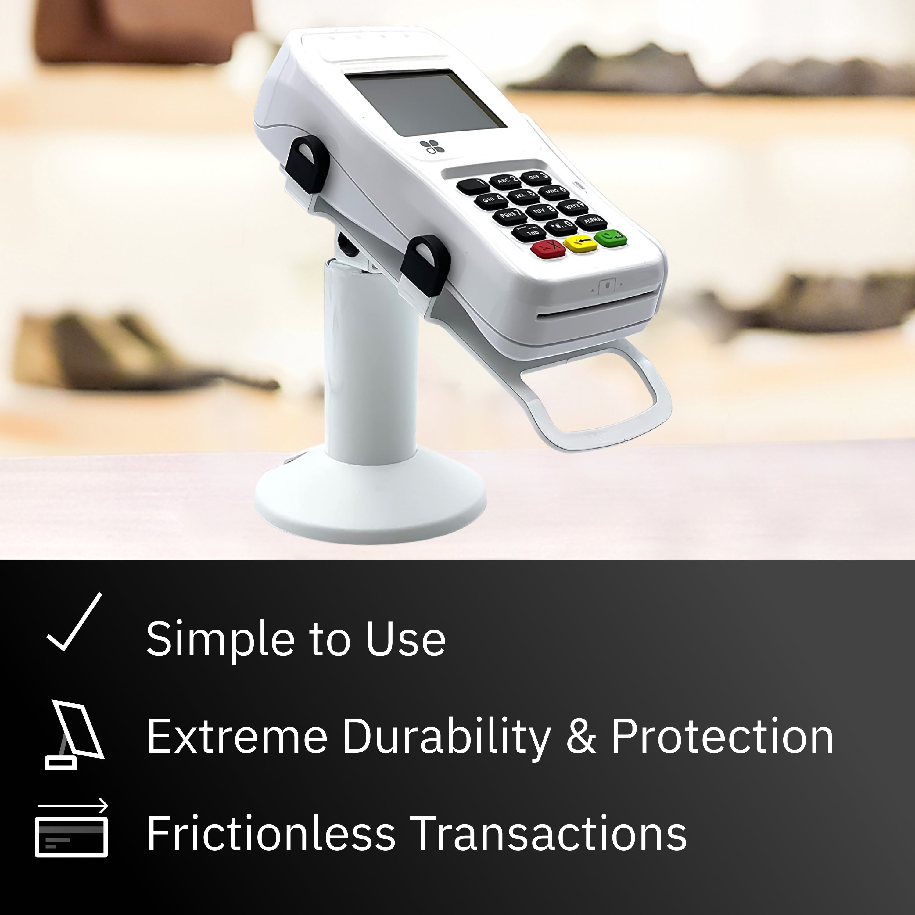 First Data FD35 / FD40 Low Swivel Stand (White)