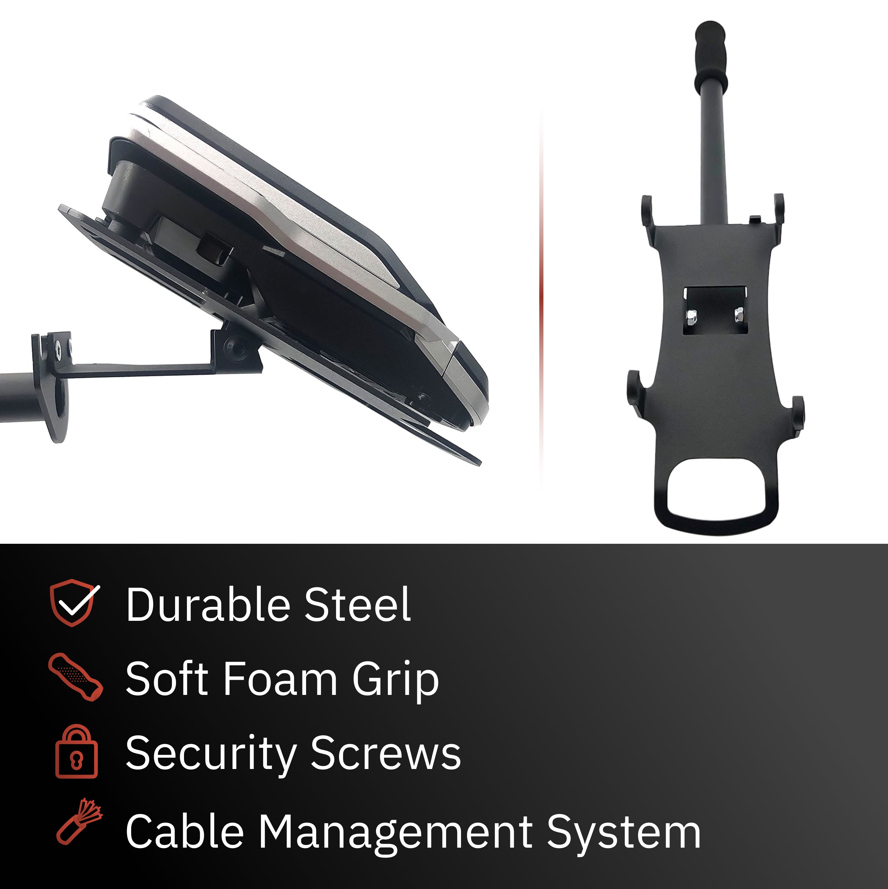 DCCStands Tilted Drive-Thru Extended 15" Handheld Bracket/Mount for Most Terminal Types