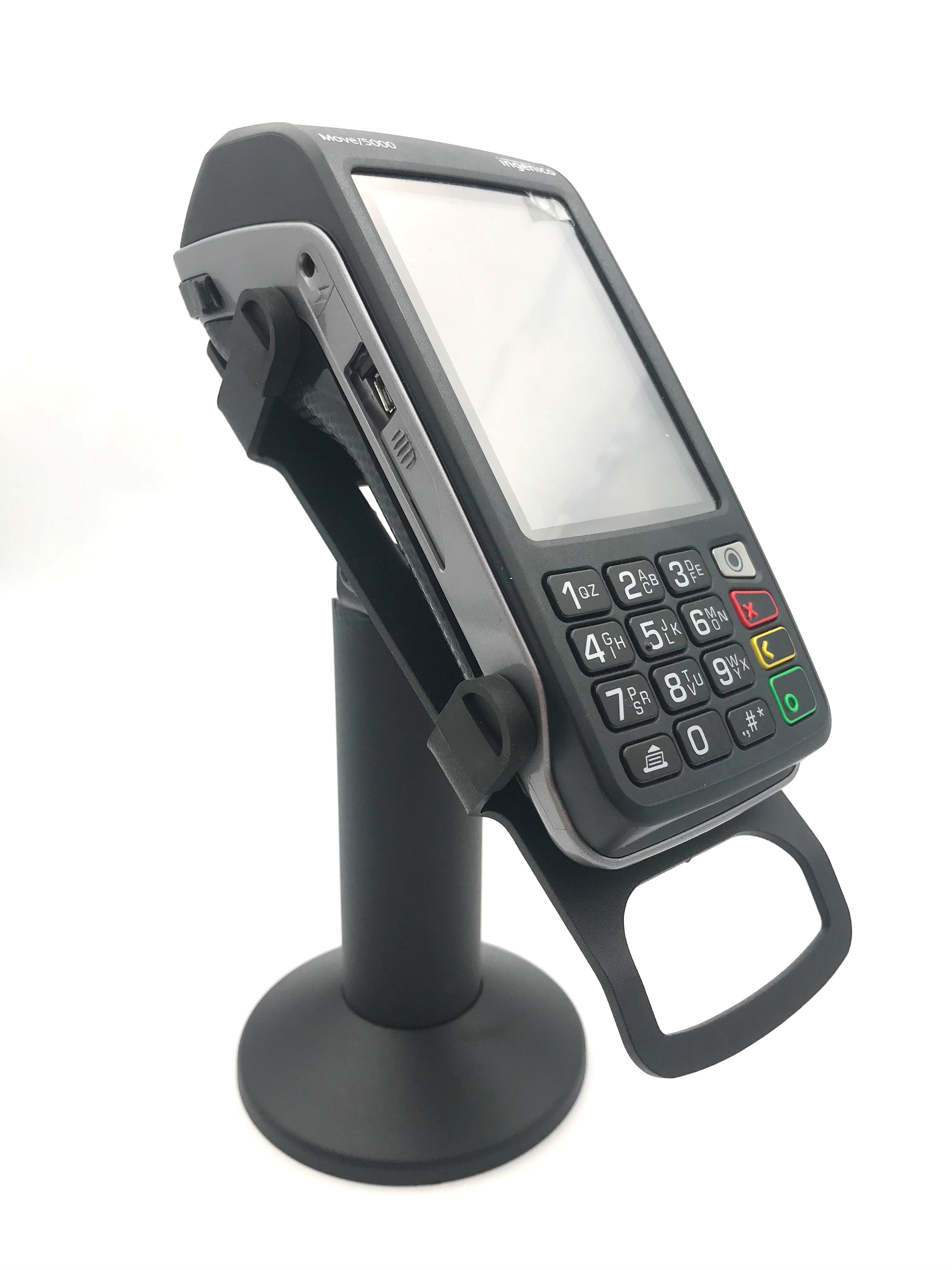 Ingenico Move/3500/5000 Freestanding Swivel and Tilt Metal Stand with Square Plate - DCCSUPPLY.COM
