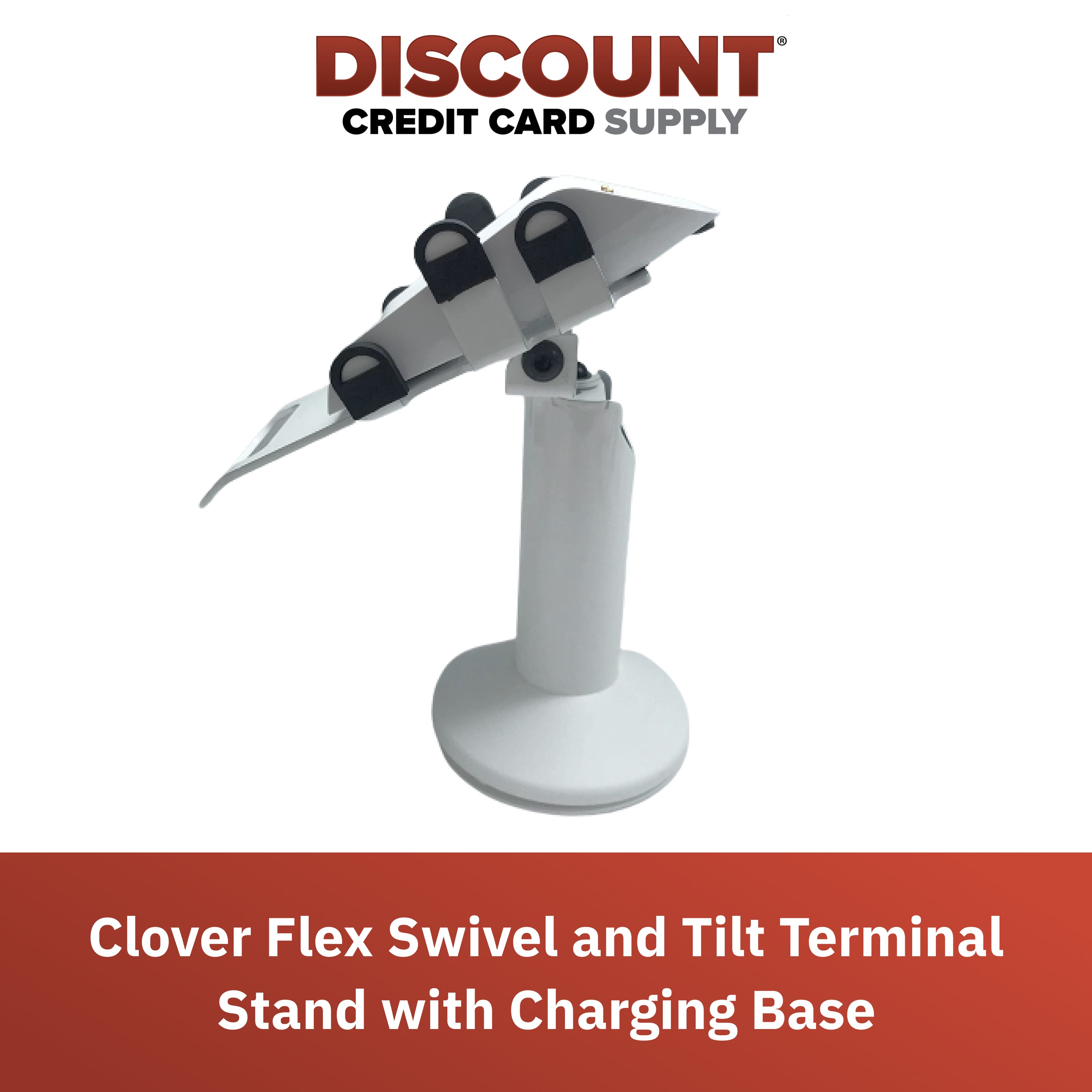 Clover Flex Screw Mounted Swivel and Tilt Metal Stand with Charging Base - DCCSUPPLY.COM