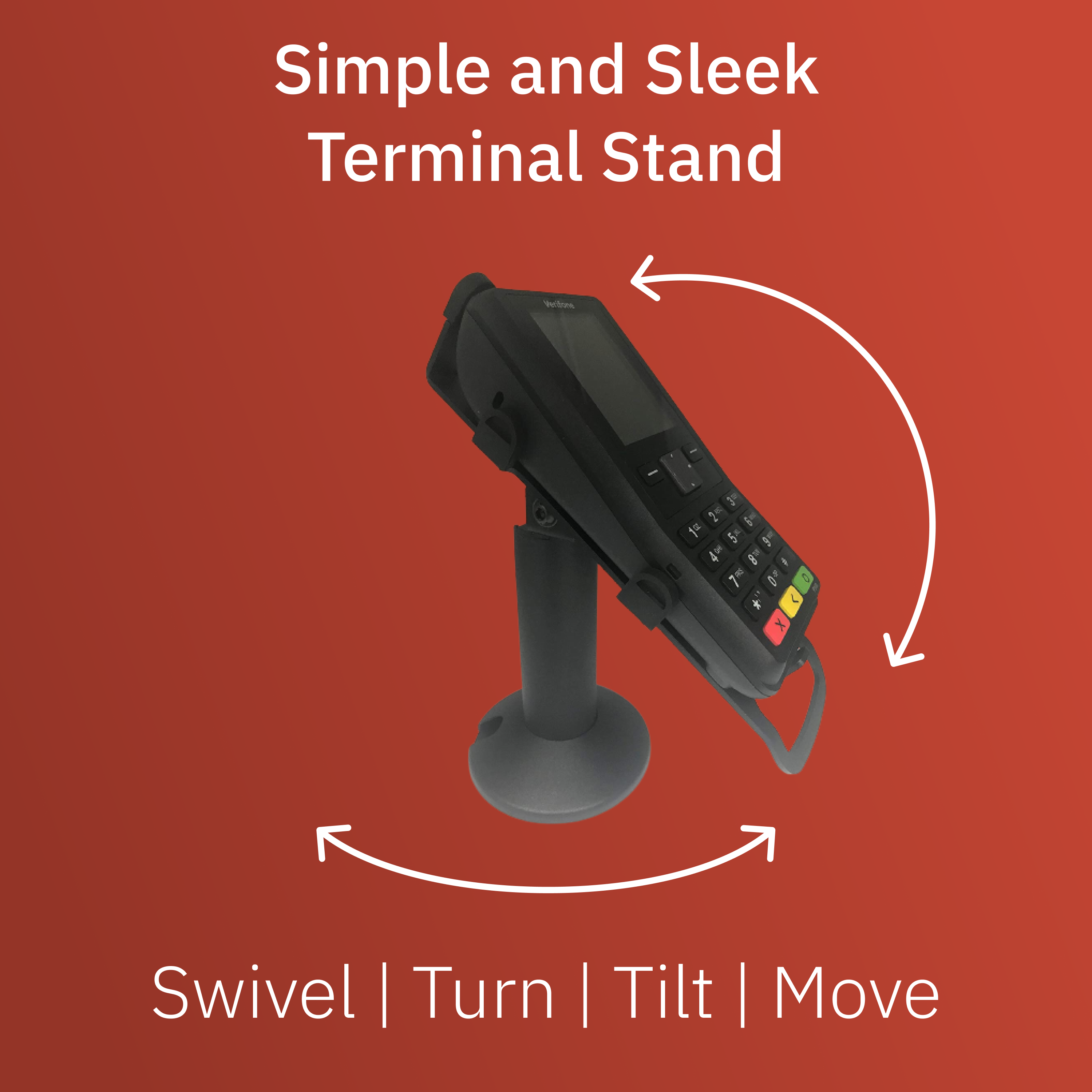 Verifone Engage P200C, P200C Plus, P400C Plus Swivel and Tilt Stand - DCCSUPPLY.COM