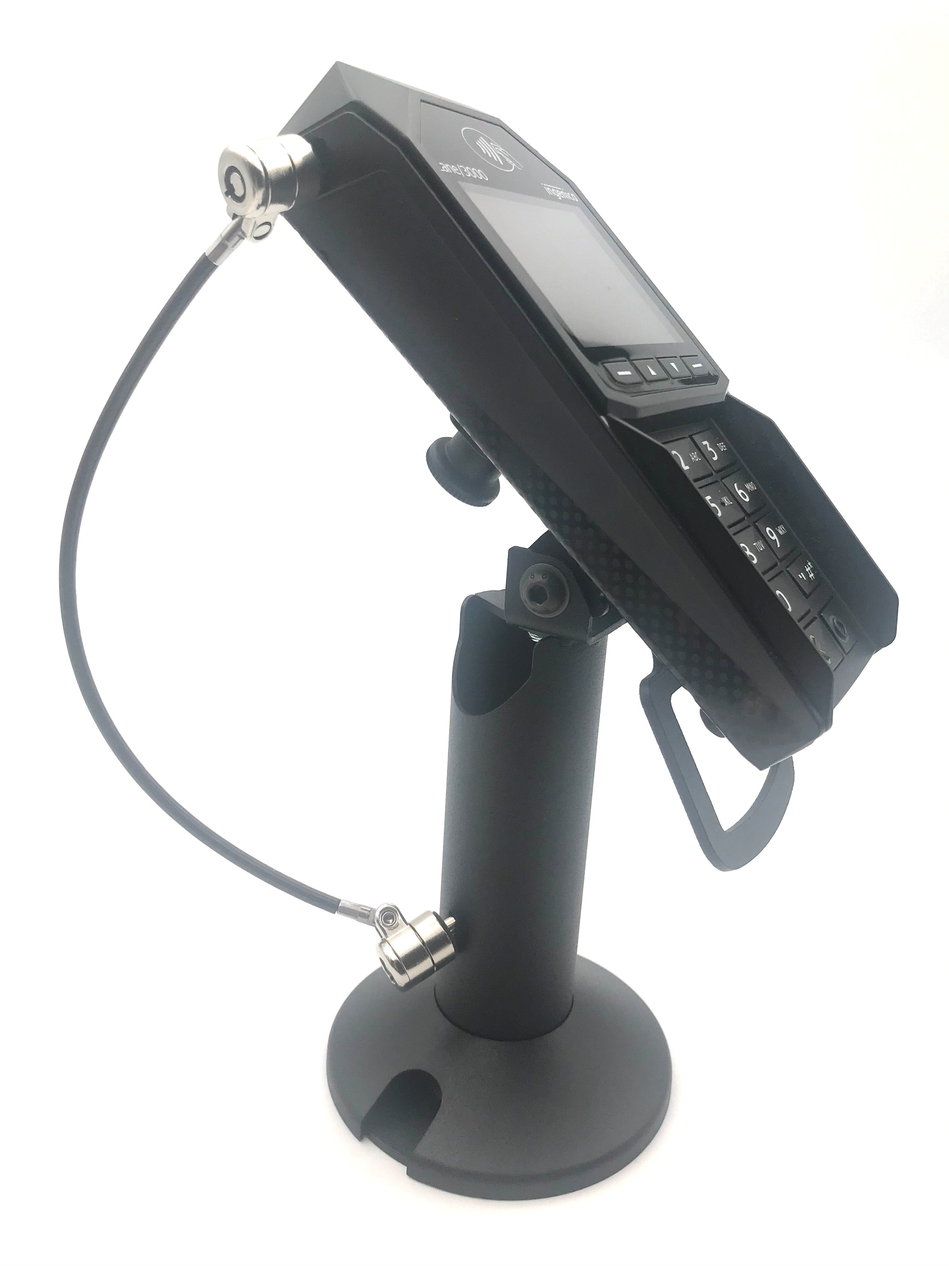 Device to Stand Security Tether Lock , Two Keys 8" (Black) - DCCSUPPLY.COM