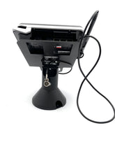 Load image into Gallery viewer, Verifone Mx915/Mx925 Swivel and Tilt Terminal Stand with Device to Stand Security Tether Lock, Two Keys 8&quot; (Black) - DCCSUPPLY.COM
