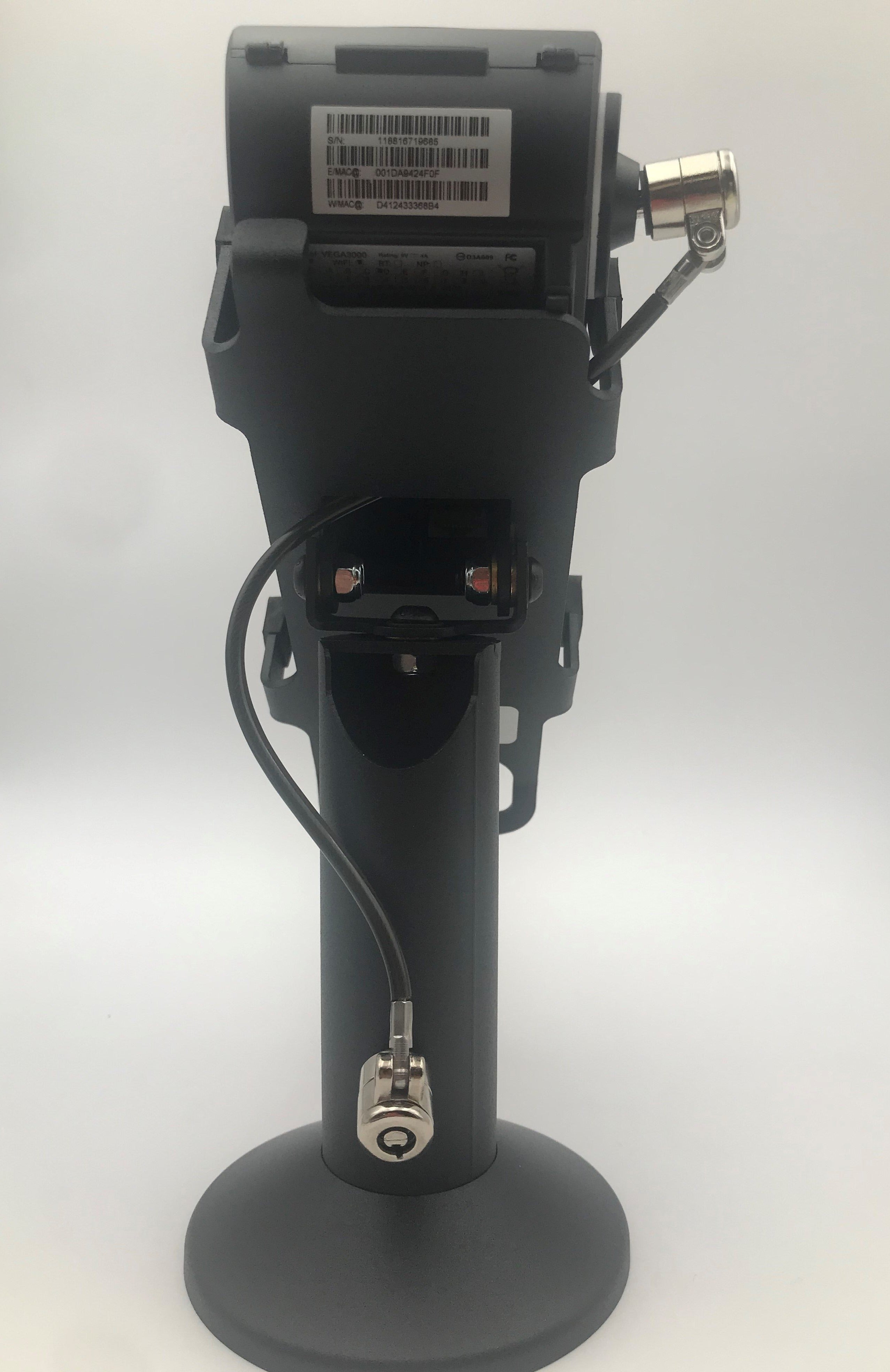Device to Stand Security Tether Lock , Two Keys 8" (Black) - DCCSUPPLY.COM