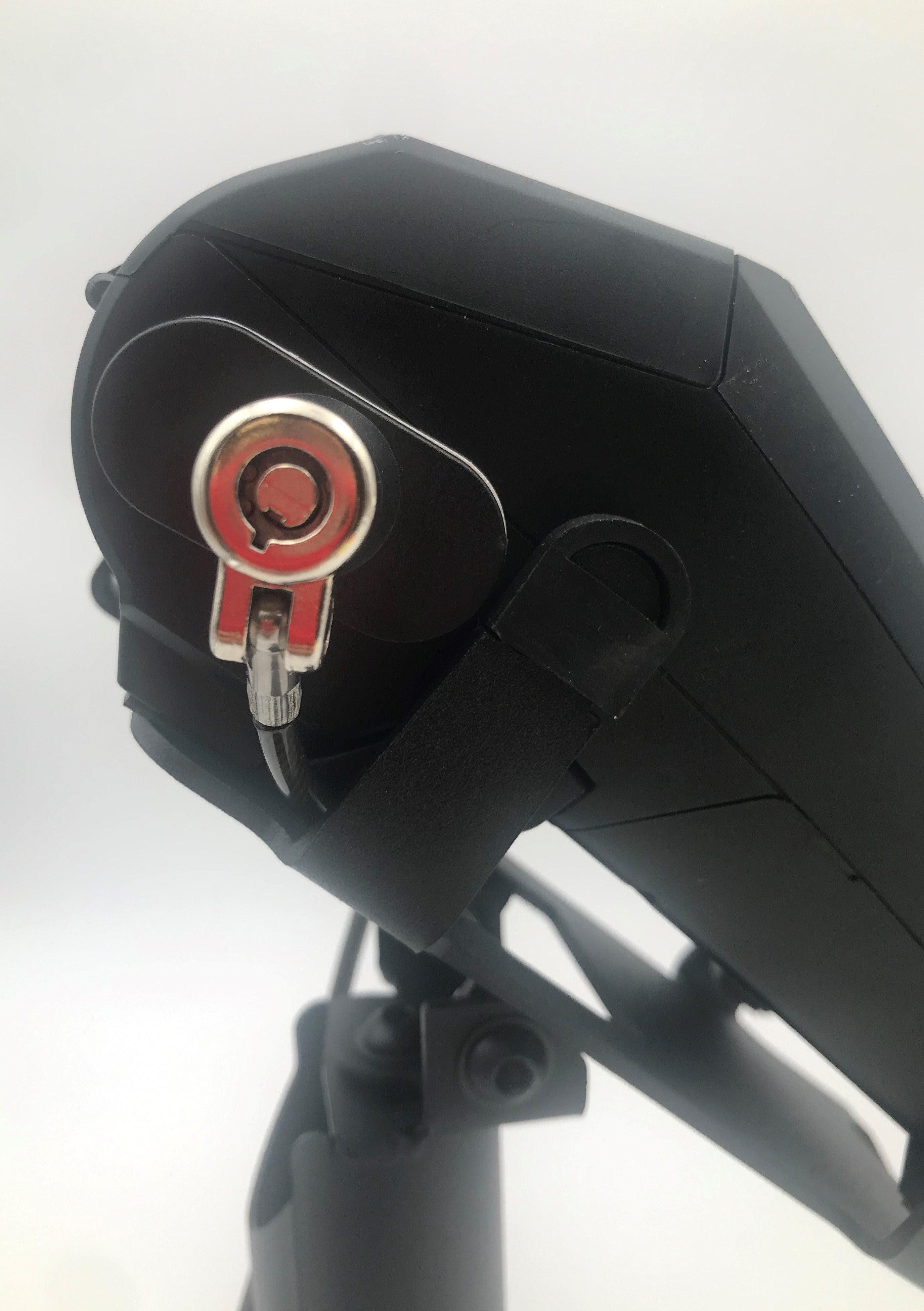 Device to Stand Security Tether Lock , Two Keys 8" (Black) - DCCSUPPLY.COM