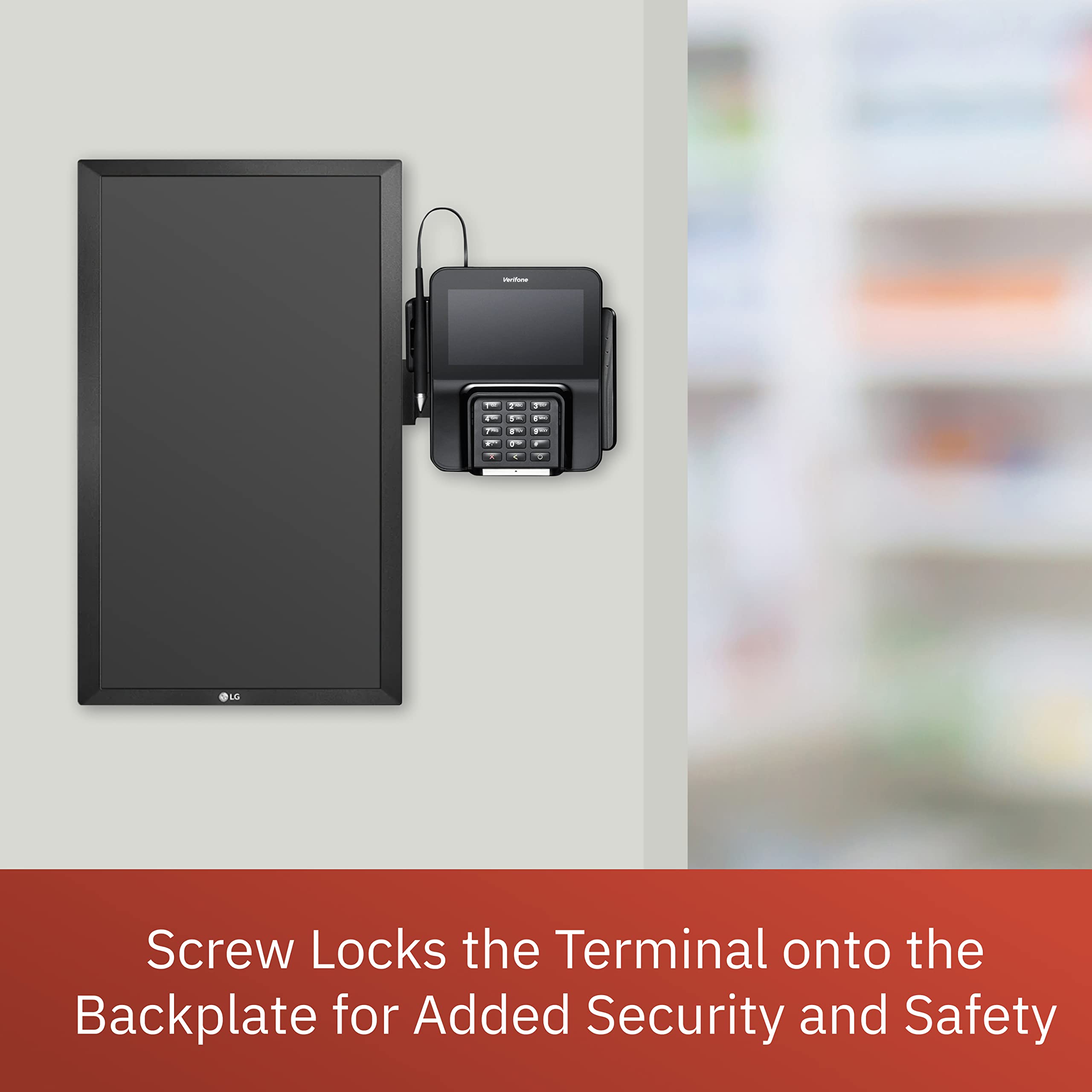 Verifone VESA Lift Mounting System (VMS) with Long Bracket for 19" - 23" Monitor