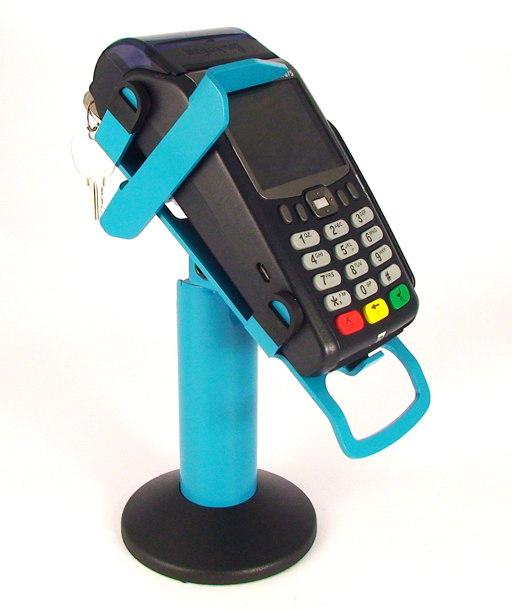 Custom Colored Swivel Metal Stand Shown in Pink, Gray, Blue - DCCSUPPLY.COM