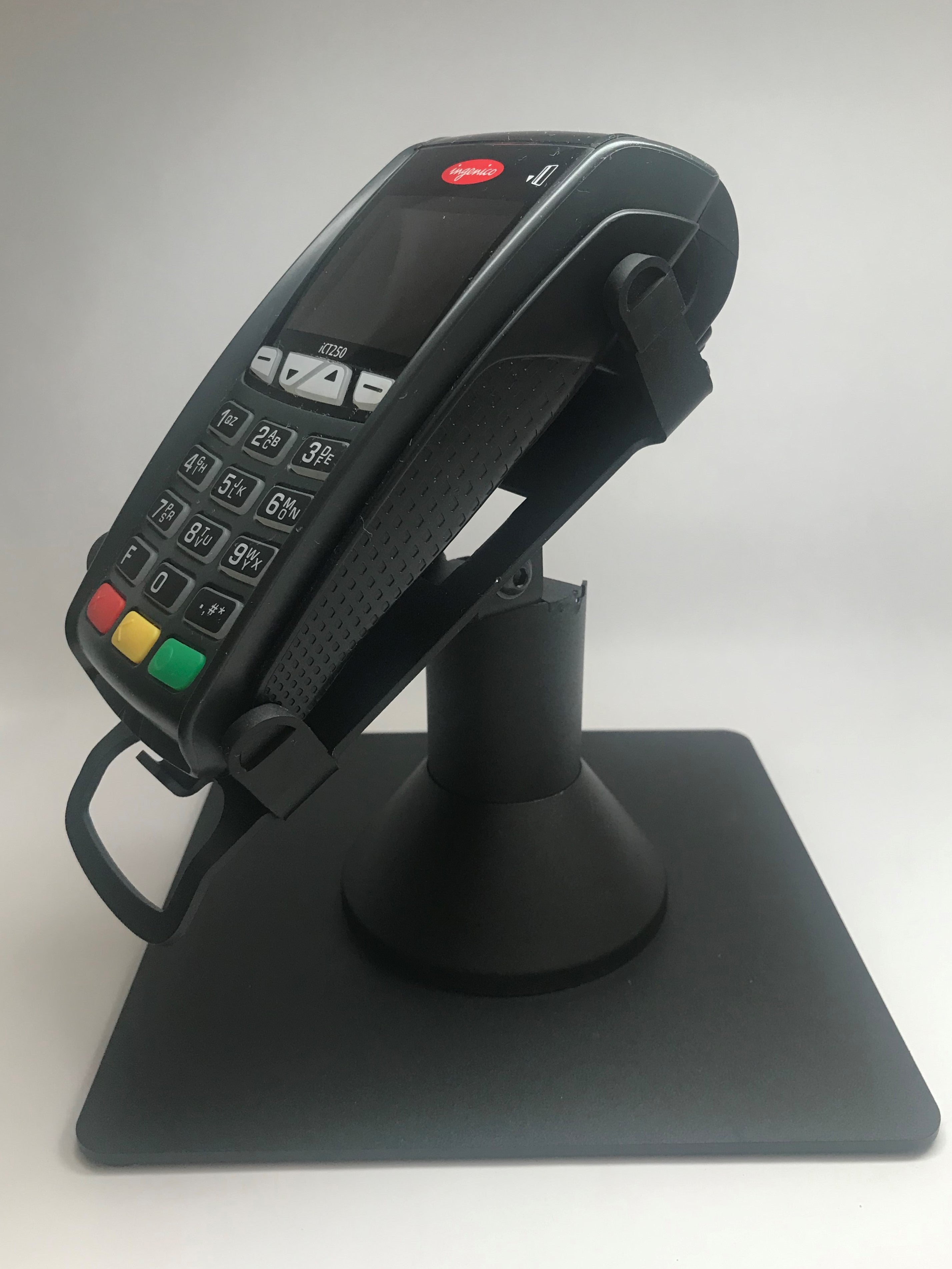 Ingenico ICT220 / ICT 250 Low Profile Swivel and Tilt Freestanding Metal Stand with Square Plate - DCCSUPPLY.COM