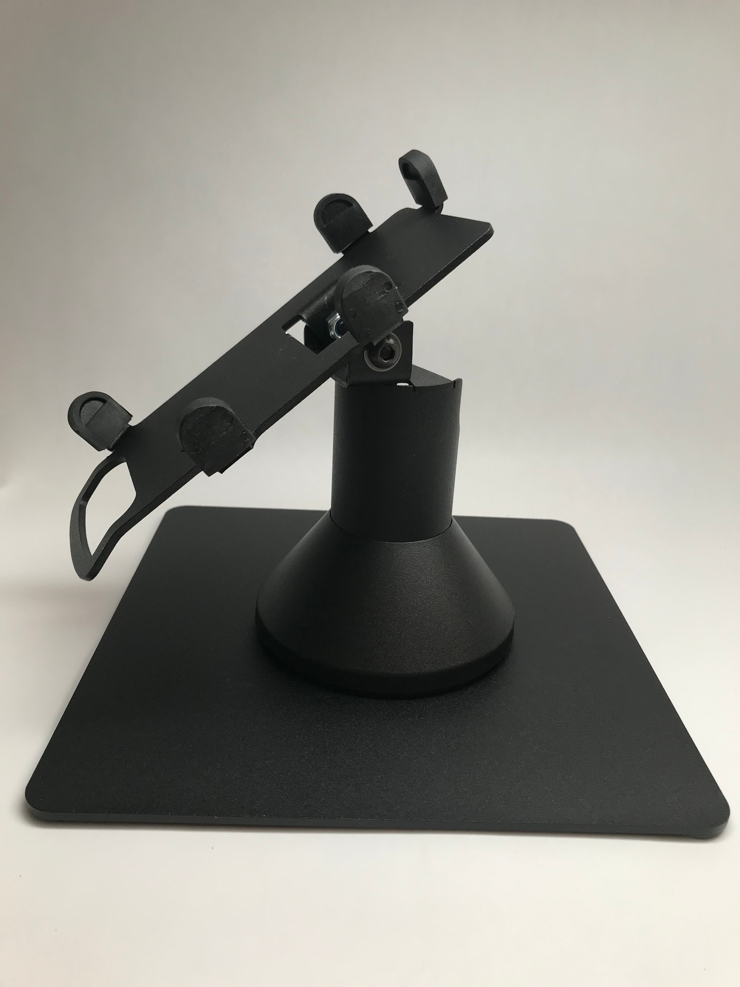 First Data RP10 Low Profile Swivel and Tilt Freestanding Metal Stand with Square Plate - DCCSUPPLY.COM