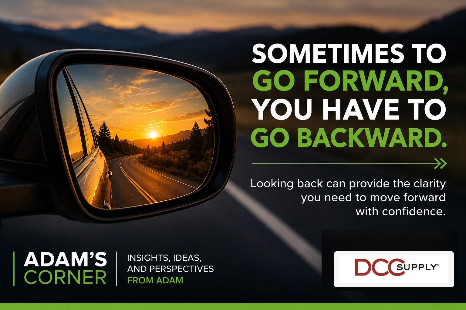 Sometimes to Go Forward, You Have to Go Backward