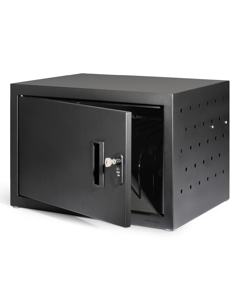 Volcora 12 Device Charging & Storage Cabinet with Combination Lock - Black