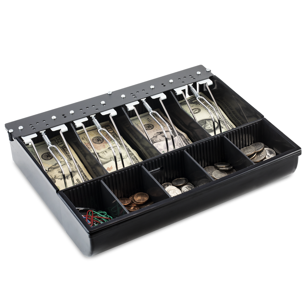 Volcora 13'' Cash Drawer Tray - 11.7 x 10.3 x 2.3 Inch, 4 Bill / 5 Coin - Without Locking Cover