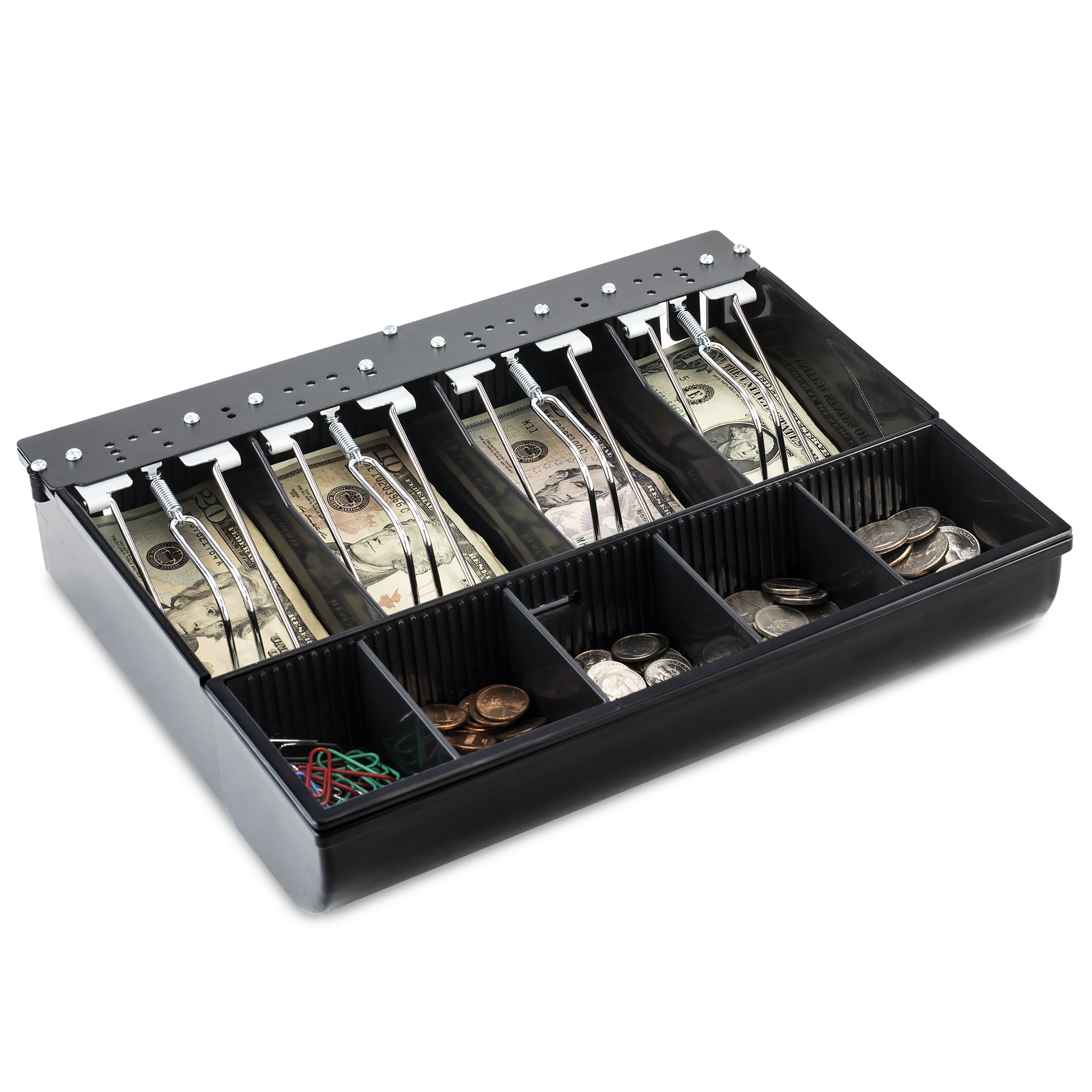 Volcora 13'' Cash Drawer Tray - 11.7 x 10.3 x 2.3 Inch, 4 Bill / 5 Coin - Without Locking Cover