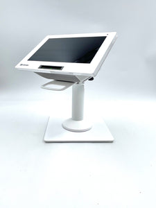 Clover Mini/Clover Mini 3 Freestanding Swivel and Tilt Stand (White) with Square Plate