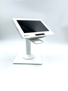 Clover Mini/Clover Mini 3 Freestanding Swivel and Tilt Stand (White) with Square Plate