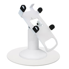 Load image into Gallery viewer, Dejavoo Z3/Z6 Low Profile White Swivel and Tilt Freestanding Metal Stand with Round Plate - DCCSUPPLY.COM
