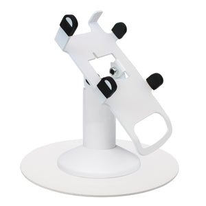 Dejavoo Z3/Z6 Low Profile White Swivel and Tilt Freestanding Metal Stand with Round Plate - DCCSUPPLY.COM